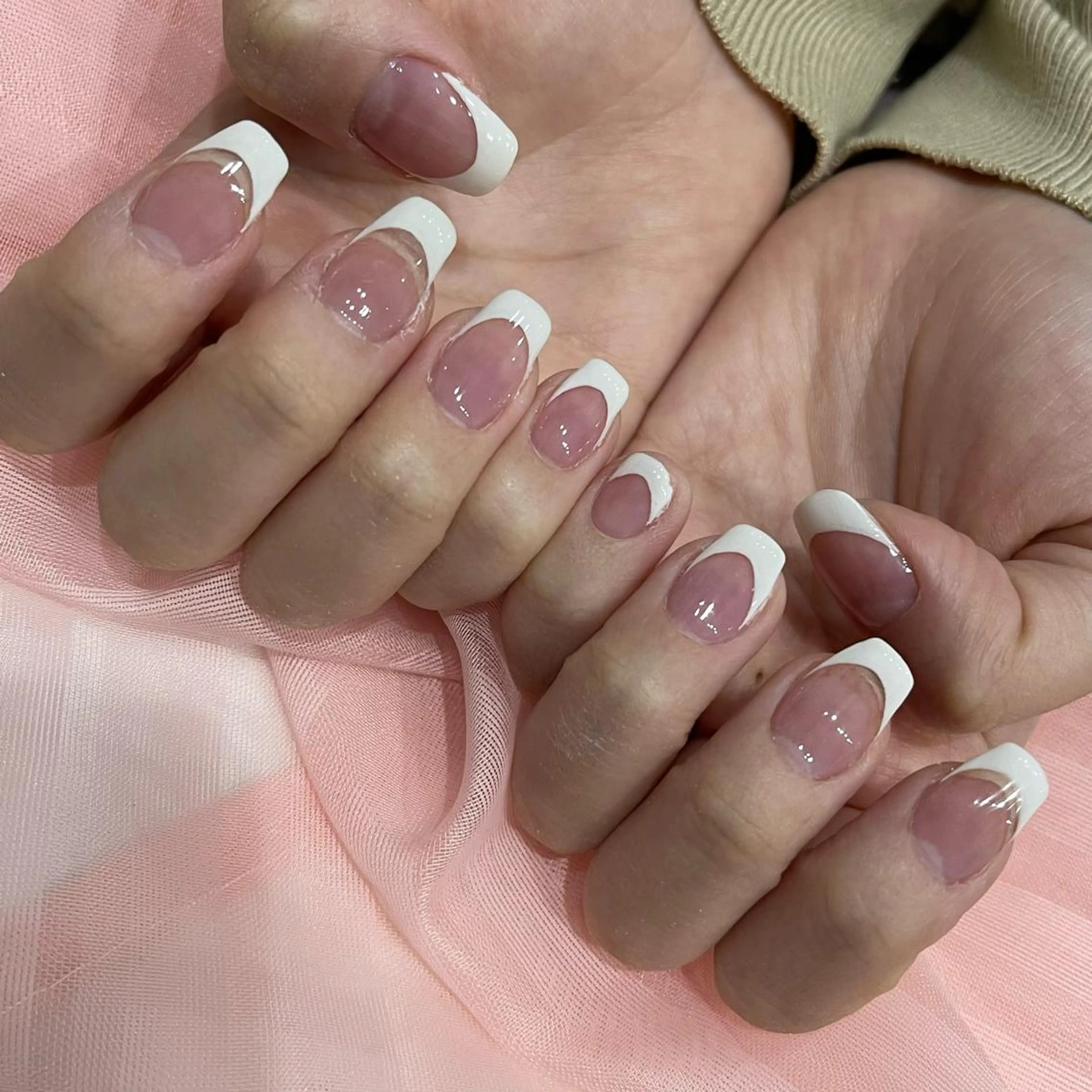 ネイル フレンチネイル Wish Nail 恒川のネイルデザイン