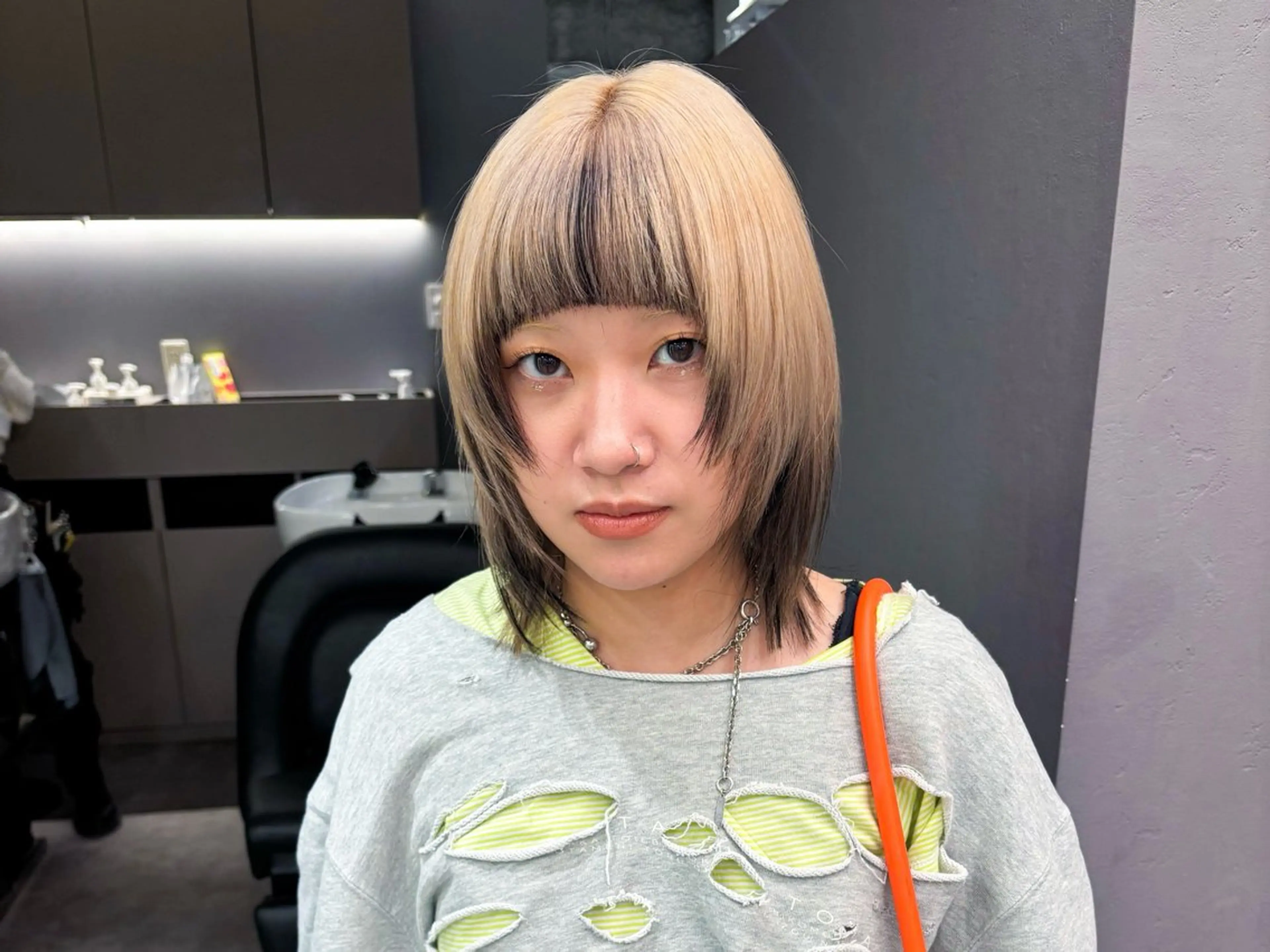 ミディアム カラー ヘアカラー デザインカラー /rioのヘアスタイル
