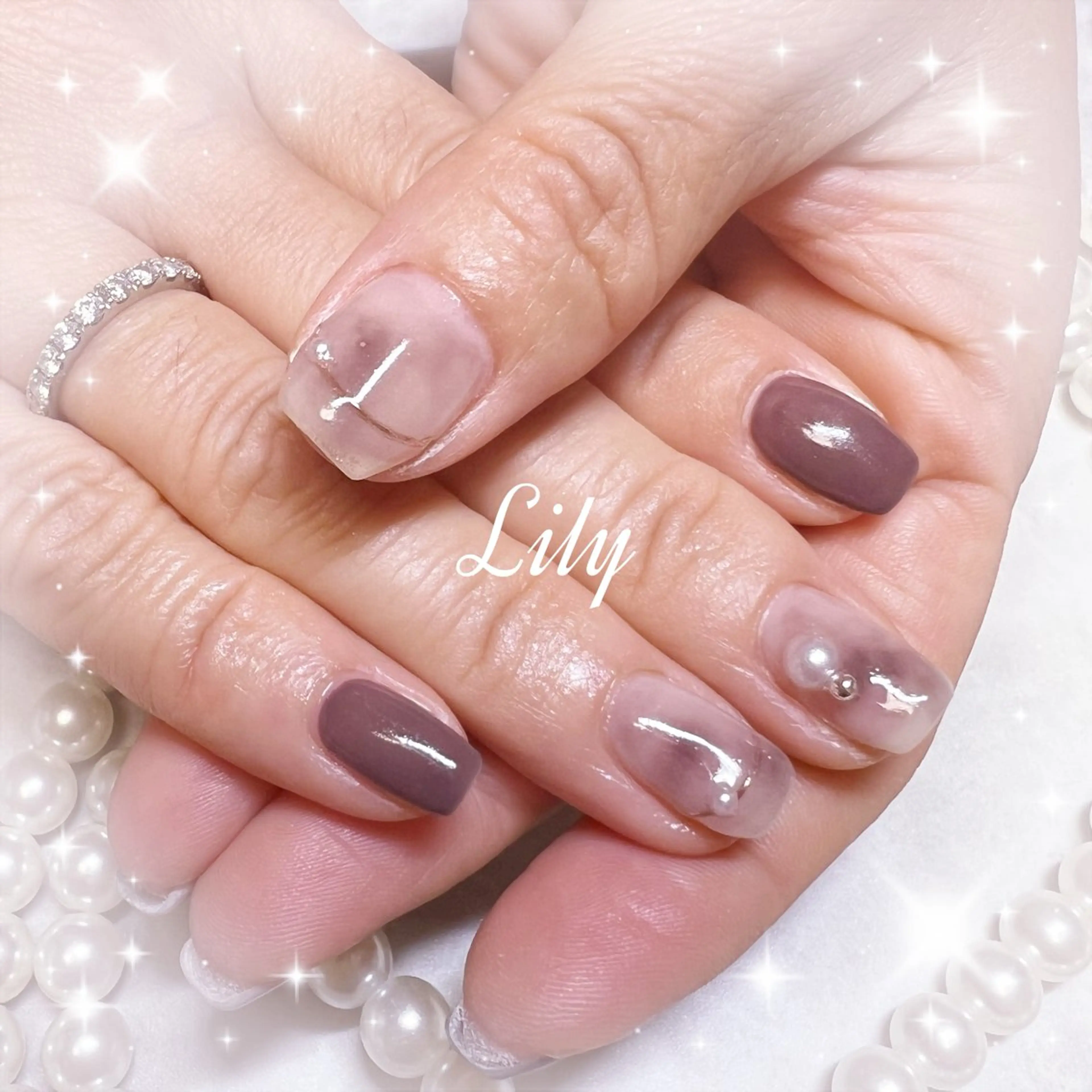 ネイル ハンドネイル Lily*nail 🌻Mii🌻のネイルデザイン