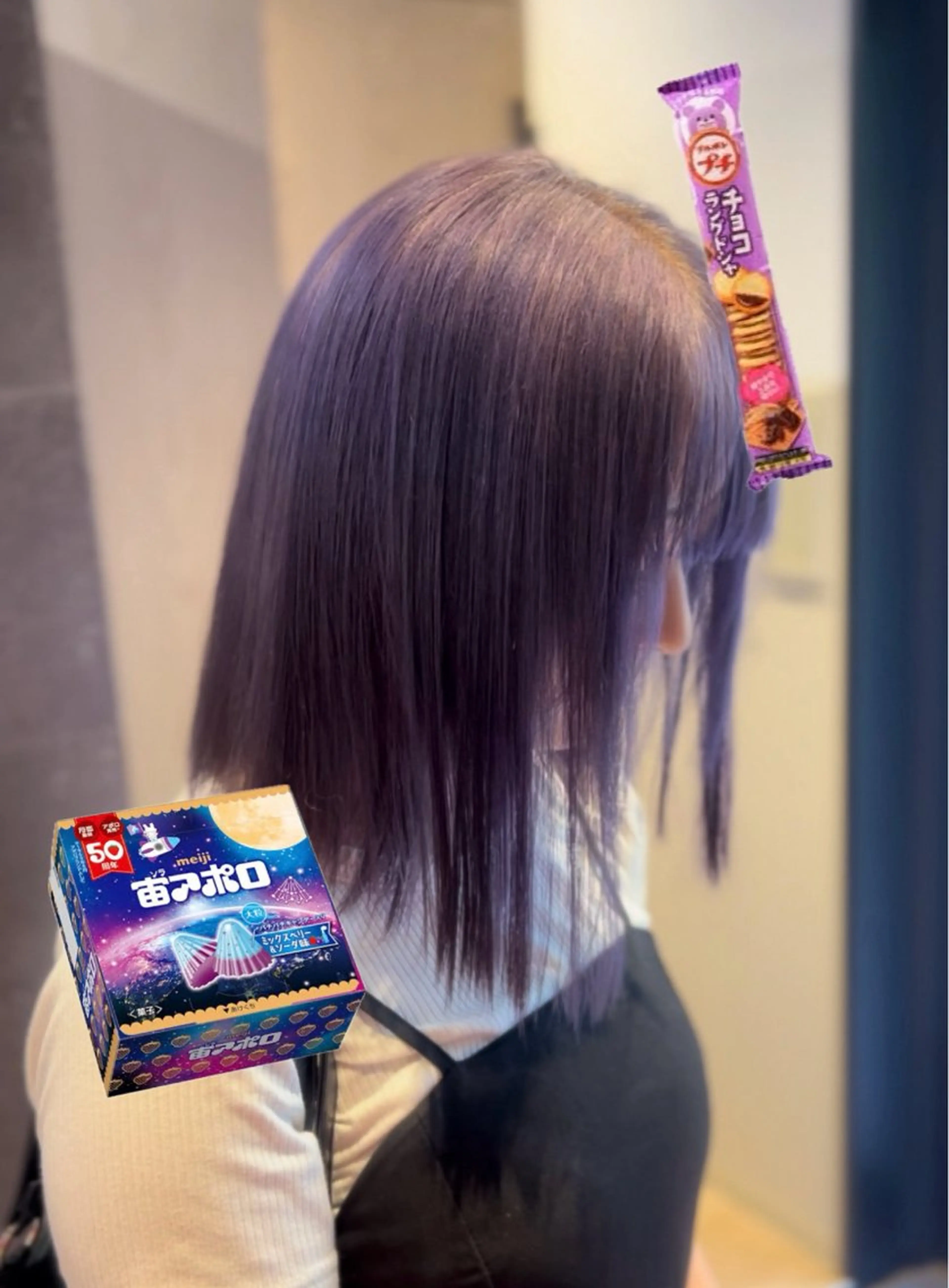 ミディアム カラー 岡山ハイトーン・ ルーツカラー/こもものヘアスタイル