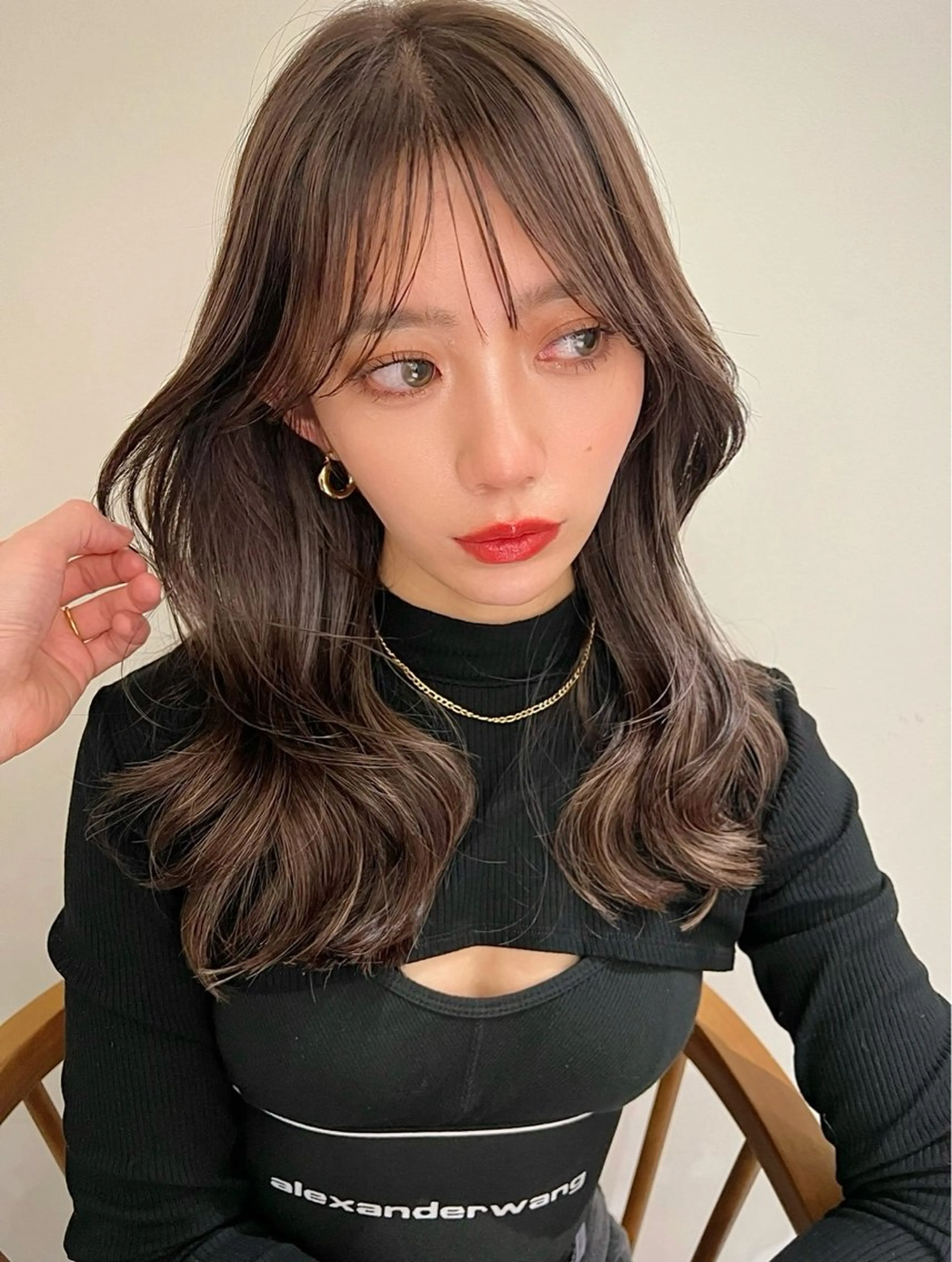セミロング カット ヘアカラー 顔まわりカットが得意 ショート〜ロング◎のヘアスタイル