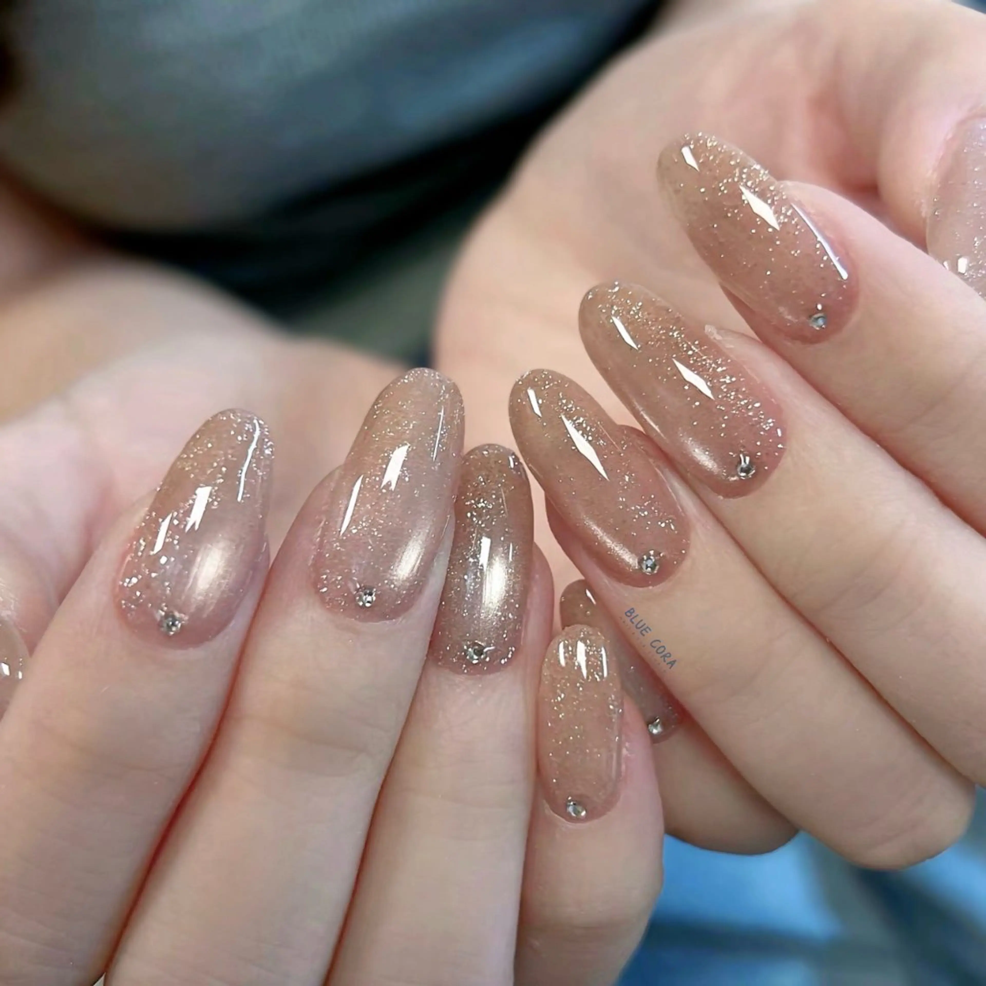 ネイル フラッシュネイル マグネットネイル BLUE CORAのネイルデザイン