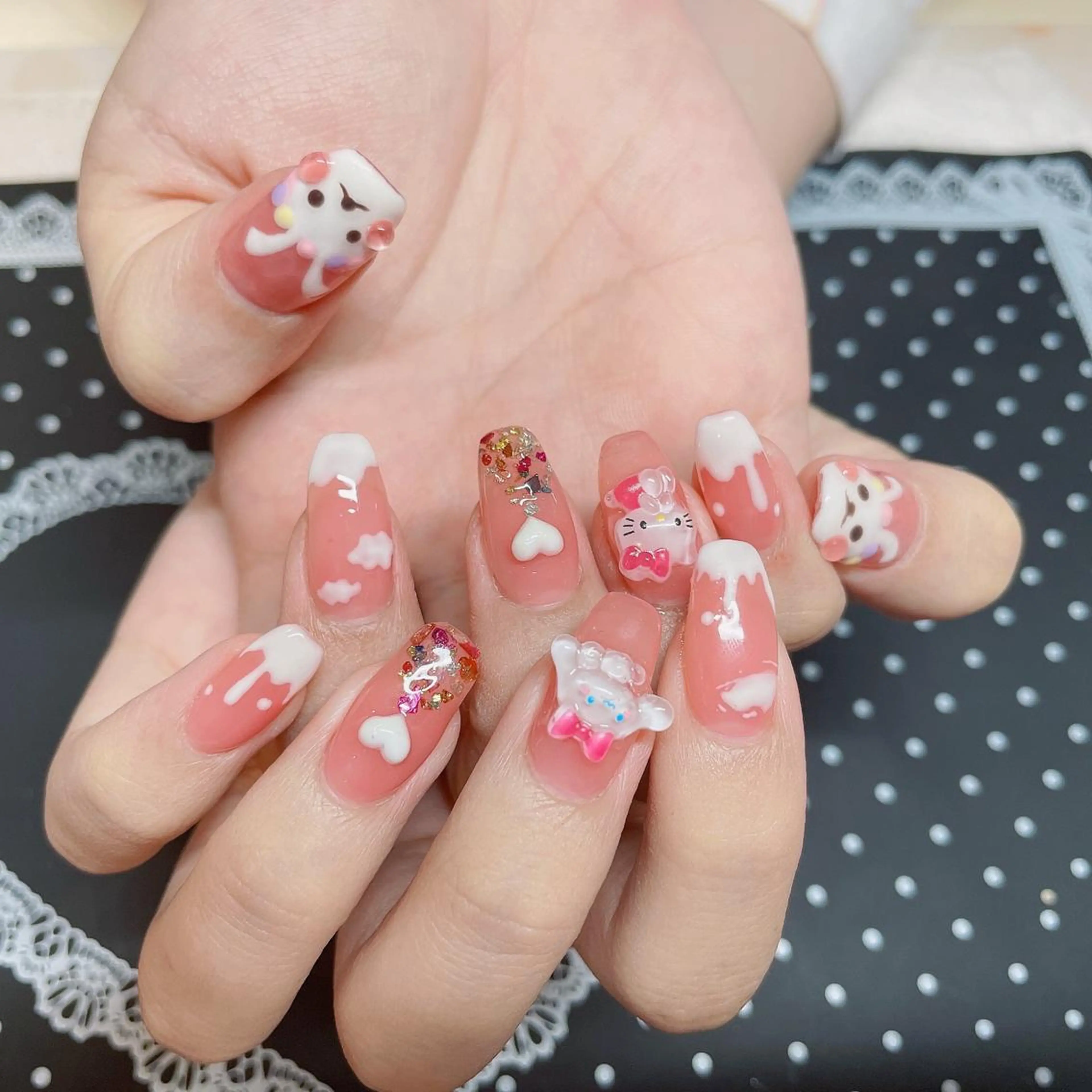 ネイル 持ち込み ぷっくりネイル エン Nail salonのネイルデザイン