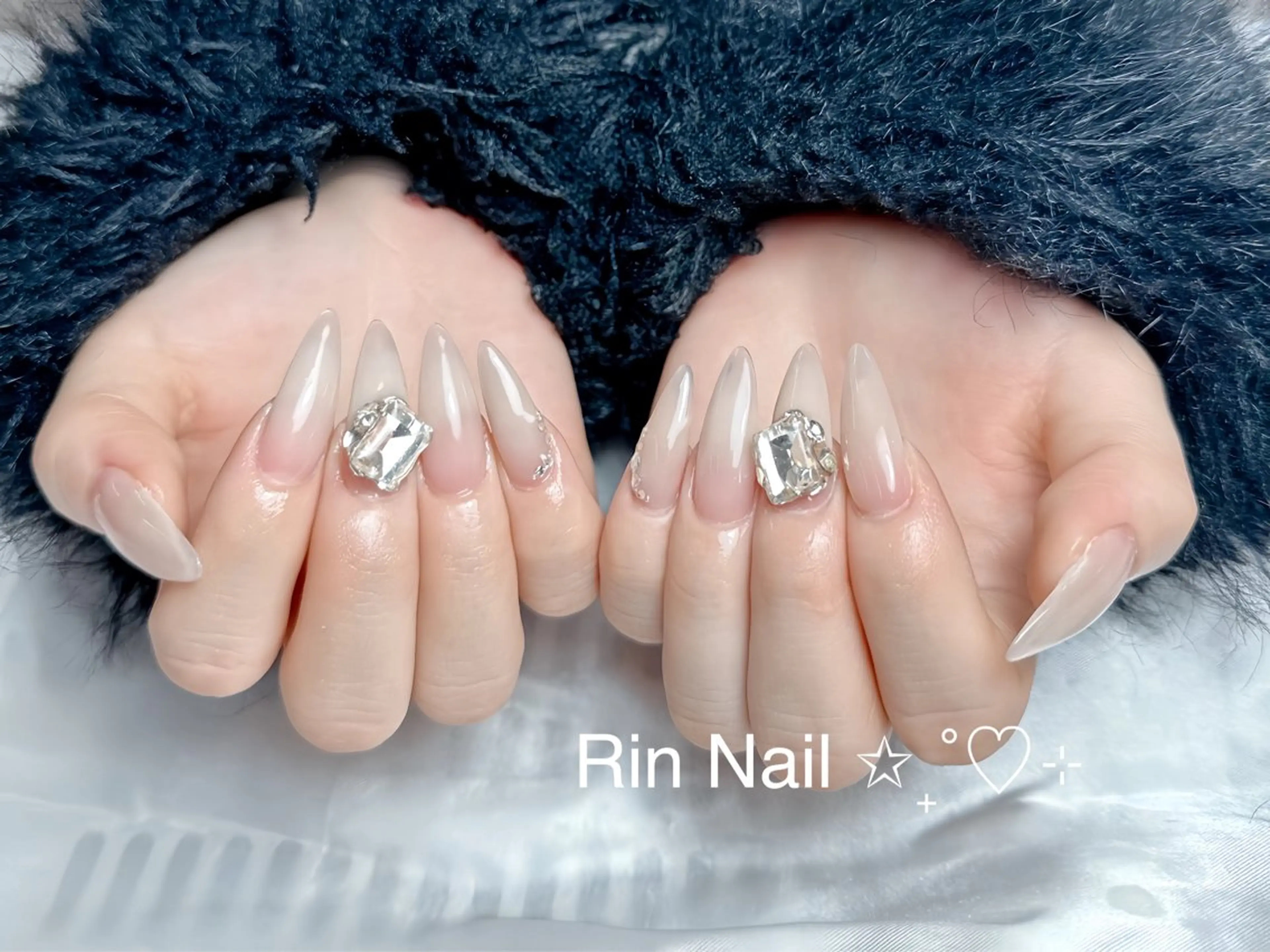ネイル アートネイル 成人式 ジェルネイル ニュアンスネイル 夏ネイル ハンドネイル Rin Nail 新大久保店のネイルデザイン