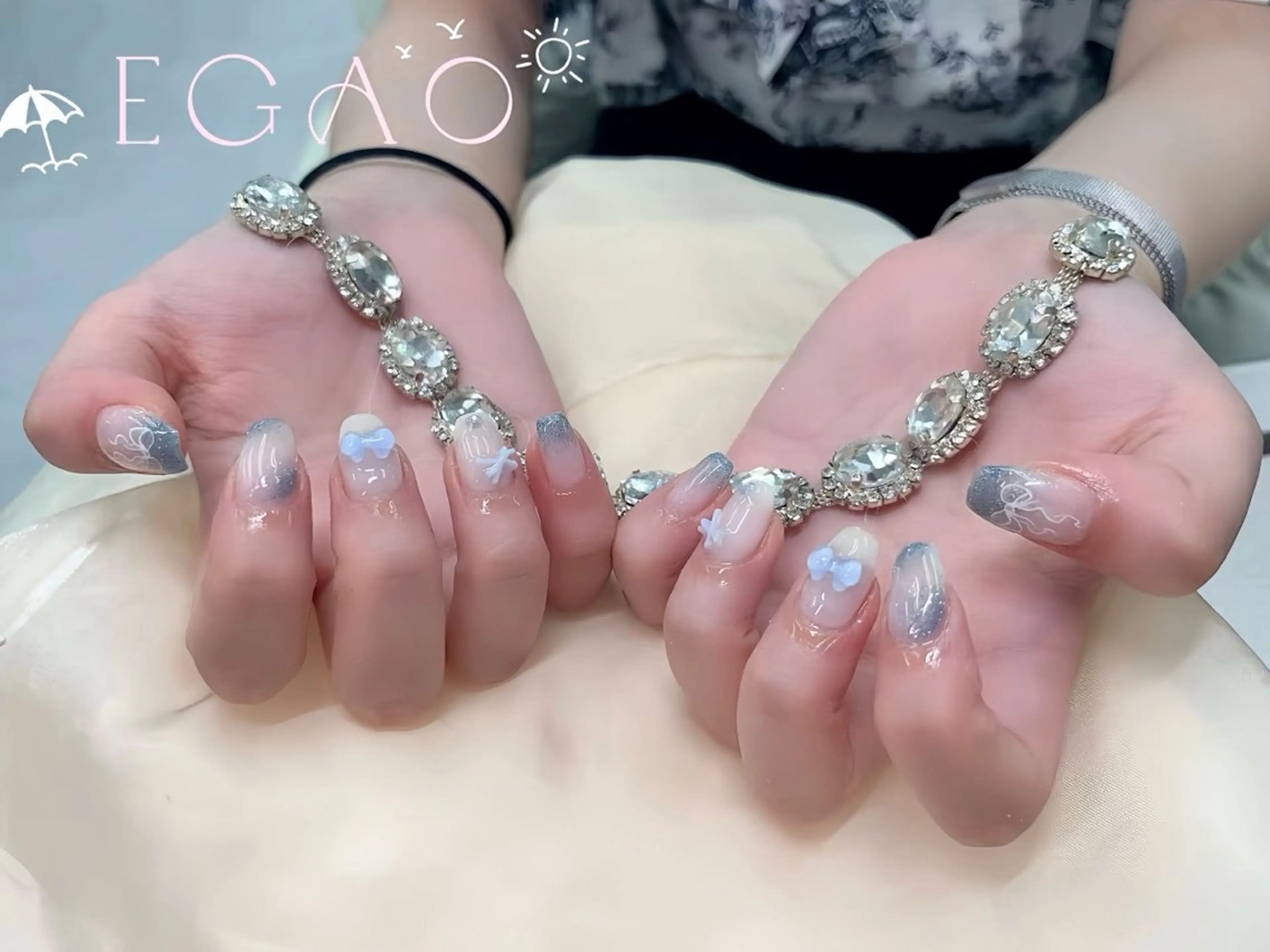 ネイル アートネイル フットネイル フレンチネイル ジェルネイル グラデーション ハンドネイル Egao Nail錦糸町店のネイルデザイン