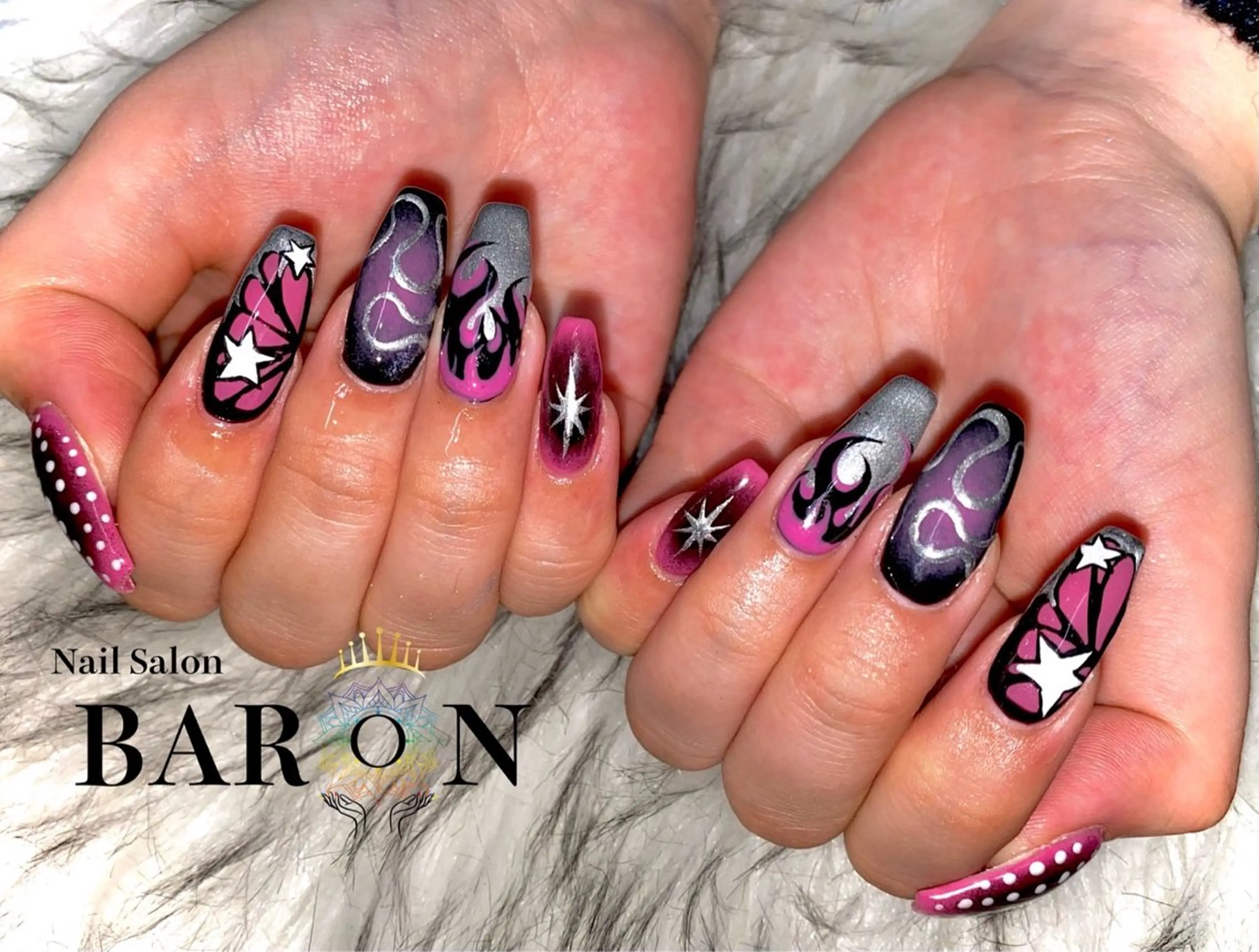 ロング BARON SAKIのネイルデザイン