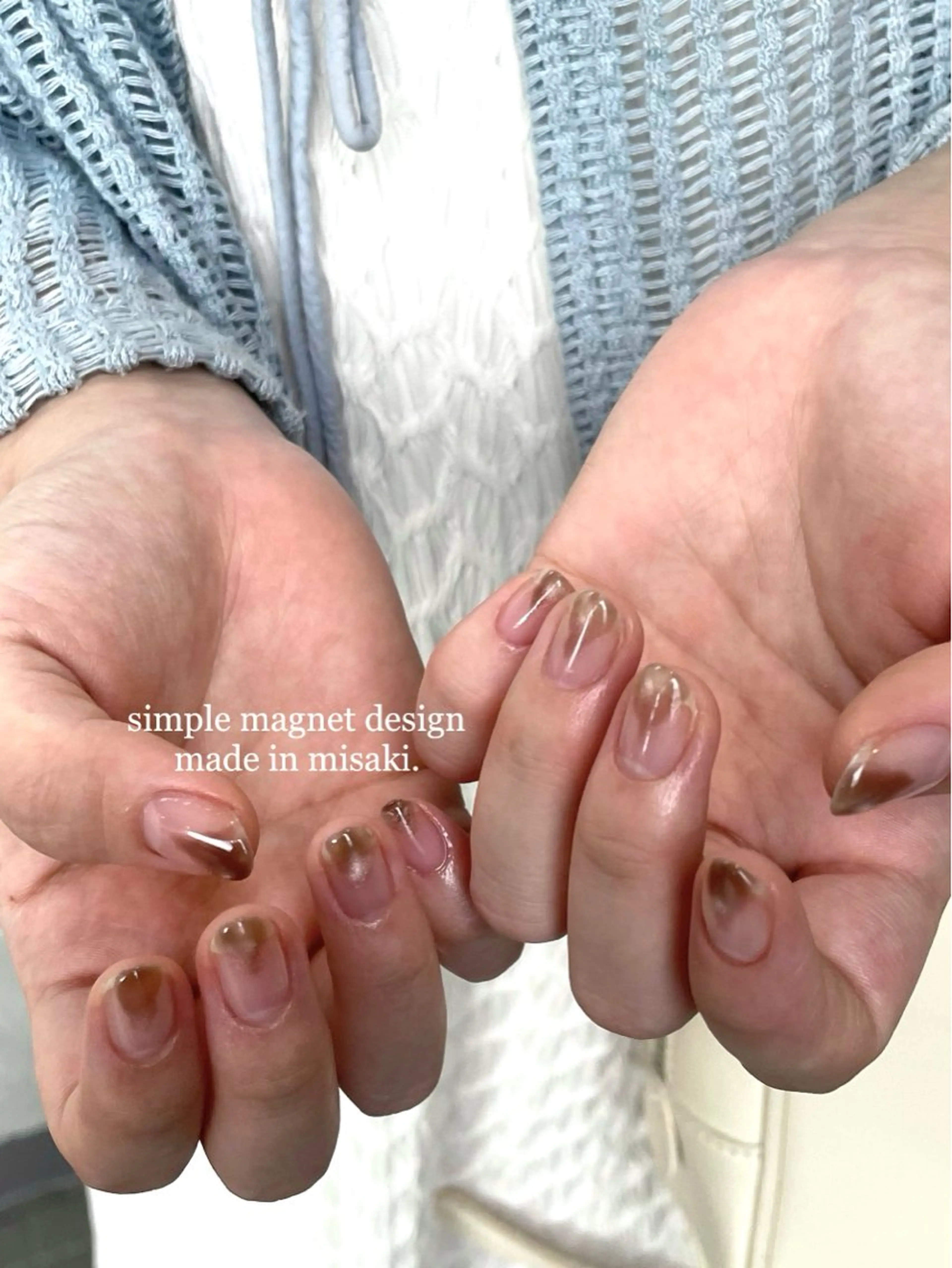 ネイル 氷ネイル・うるうるネイル ハンドネイル 🤍One MISAKI🤍のネイルデザイン