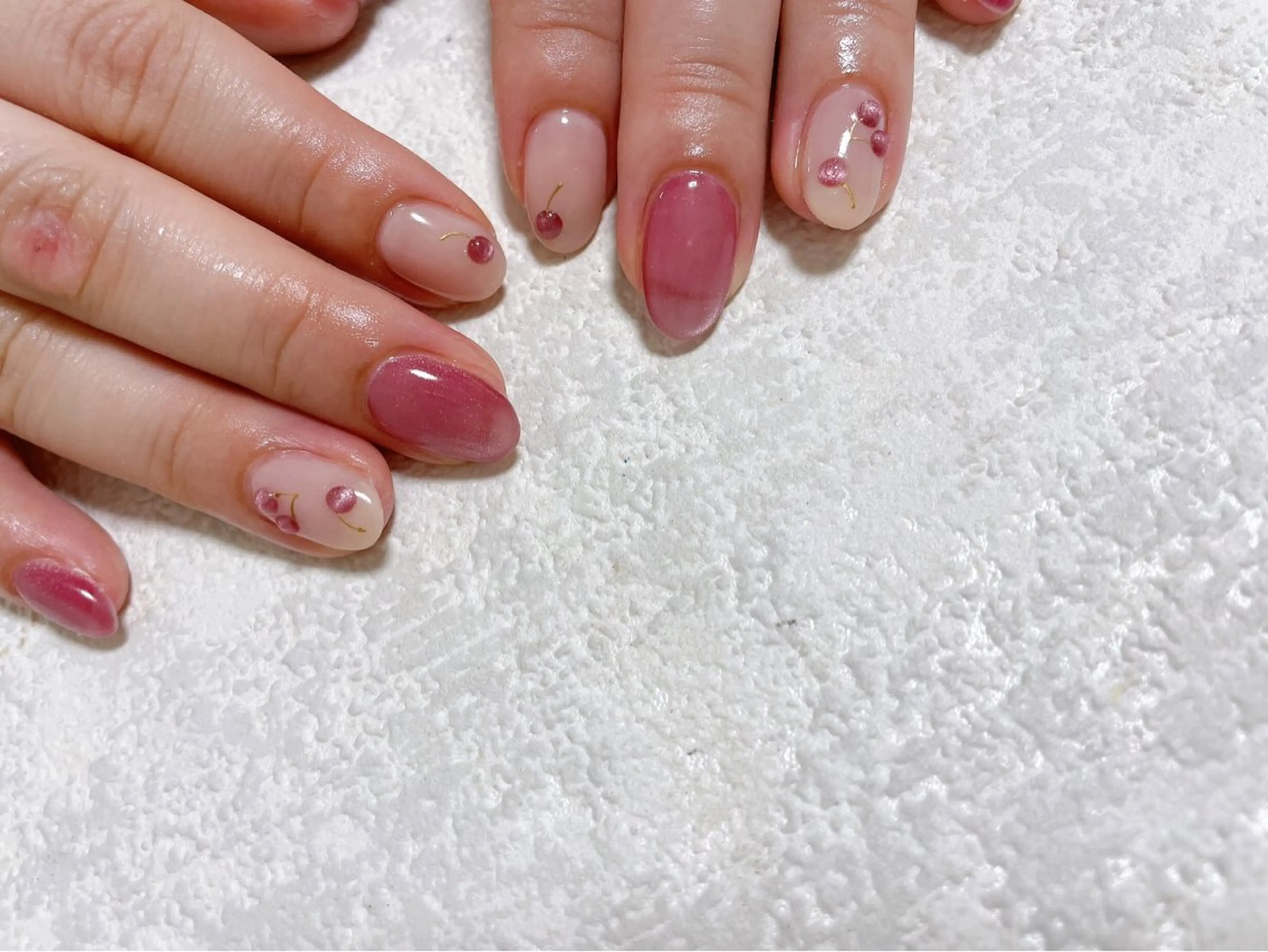 ネイル オーロラネイル フットネイル フレンチネイル ジェルネイル 韓国ネイル mogunail &blowのネイルデザイン