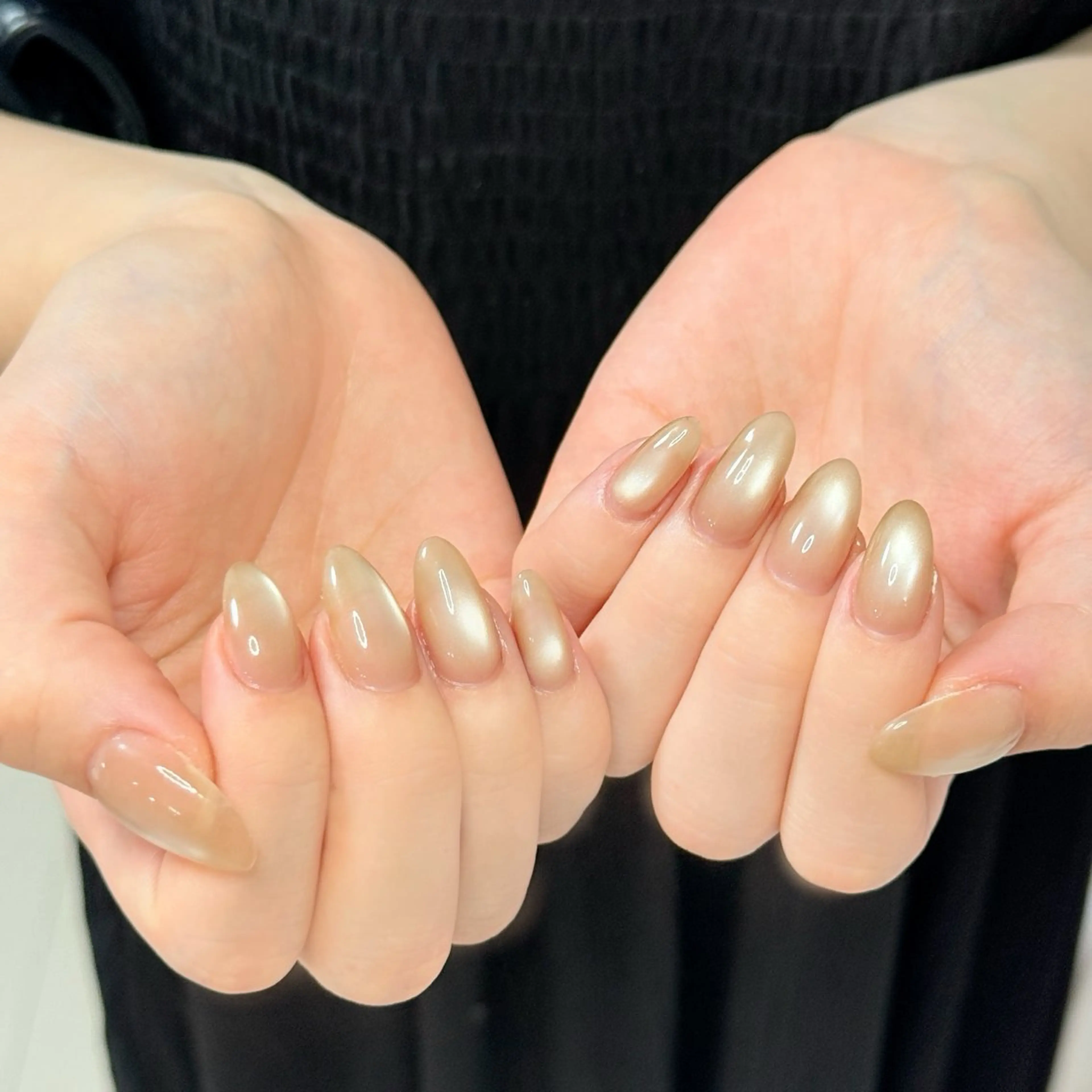 ネイル アートネイル オーロラネイル チークネイル フレンチネイル ガラスフレンチ ハンドネイル 🎀🎀YooLi Nail Salonのネイルデザイン