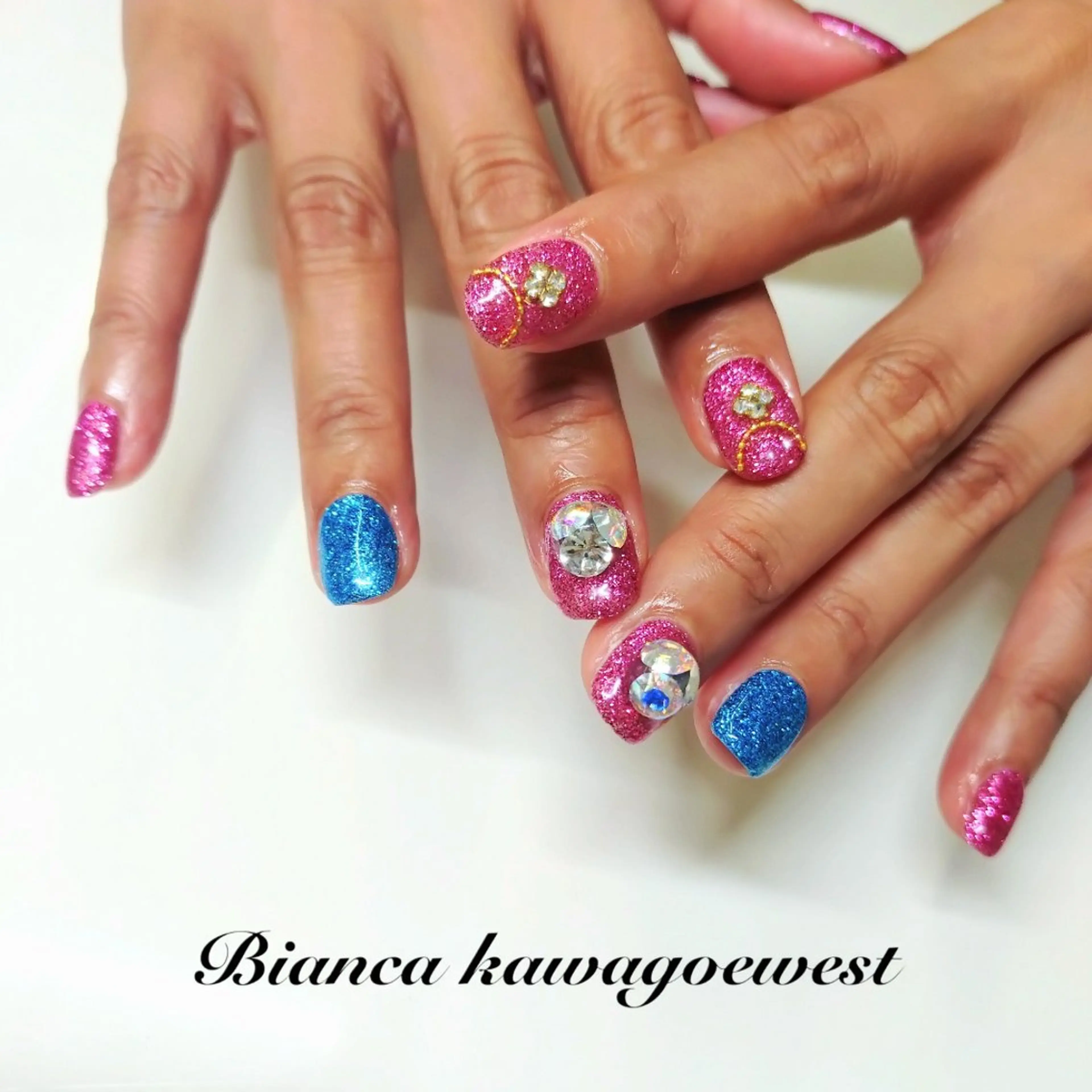 ネイル ワンカラーネイル ストーンネイル Bianca川越西口 Oguraのネイルデザイン