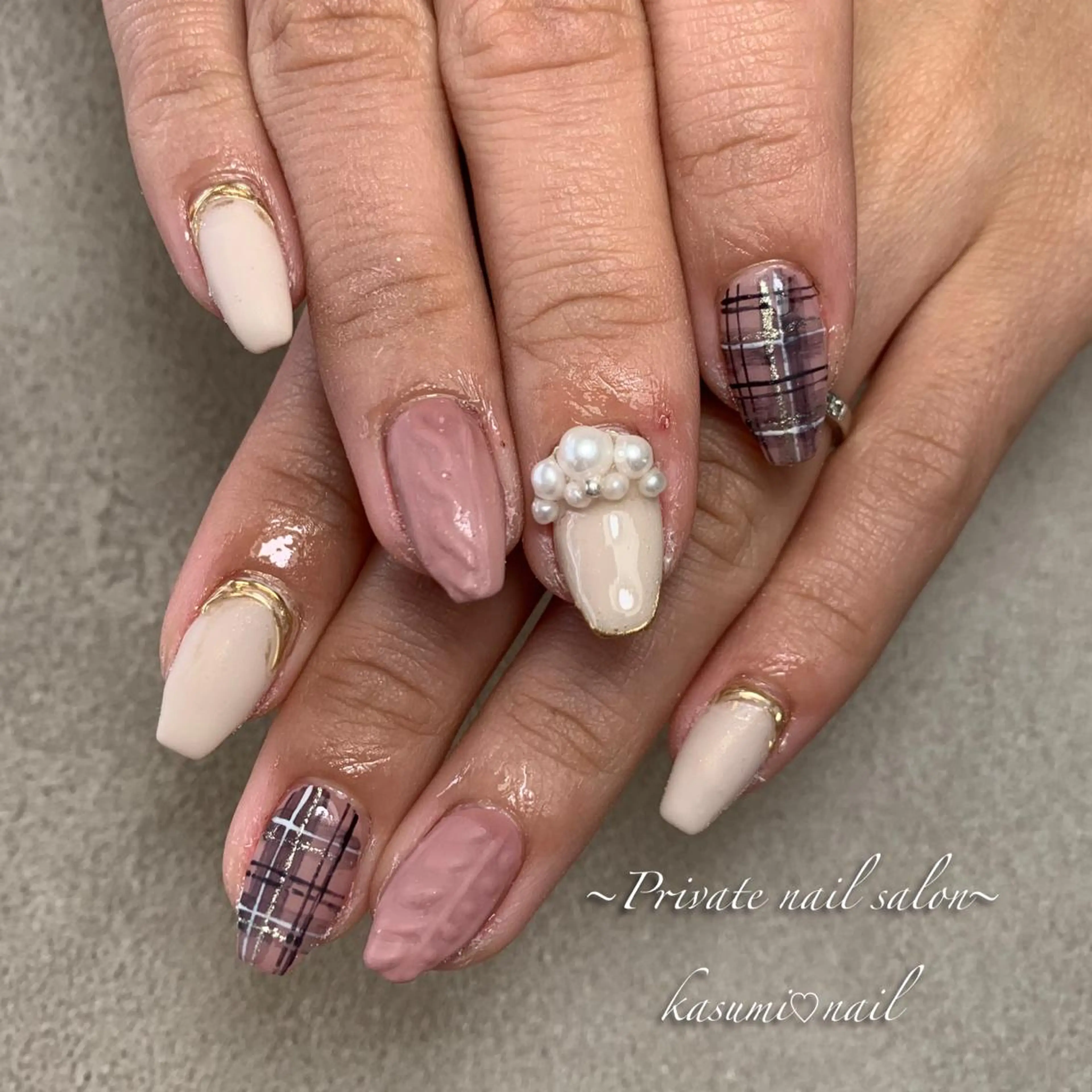 ネイル マグネットネイル ミラーネイル ニュアンスネイル KASUMI♡ Nailのネイルデザイン
