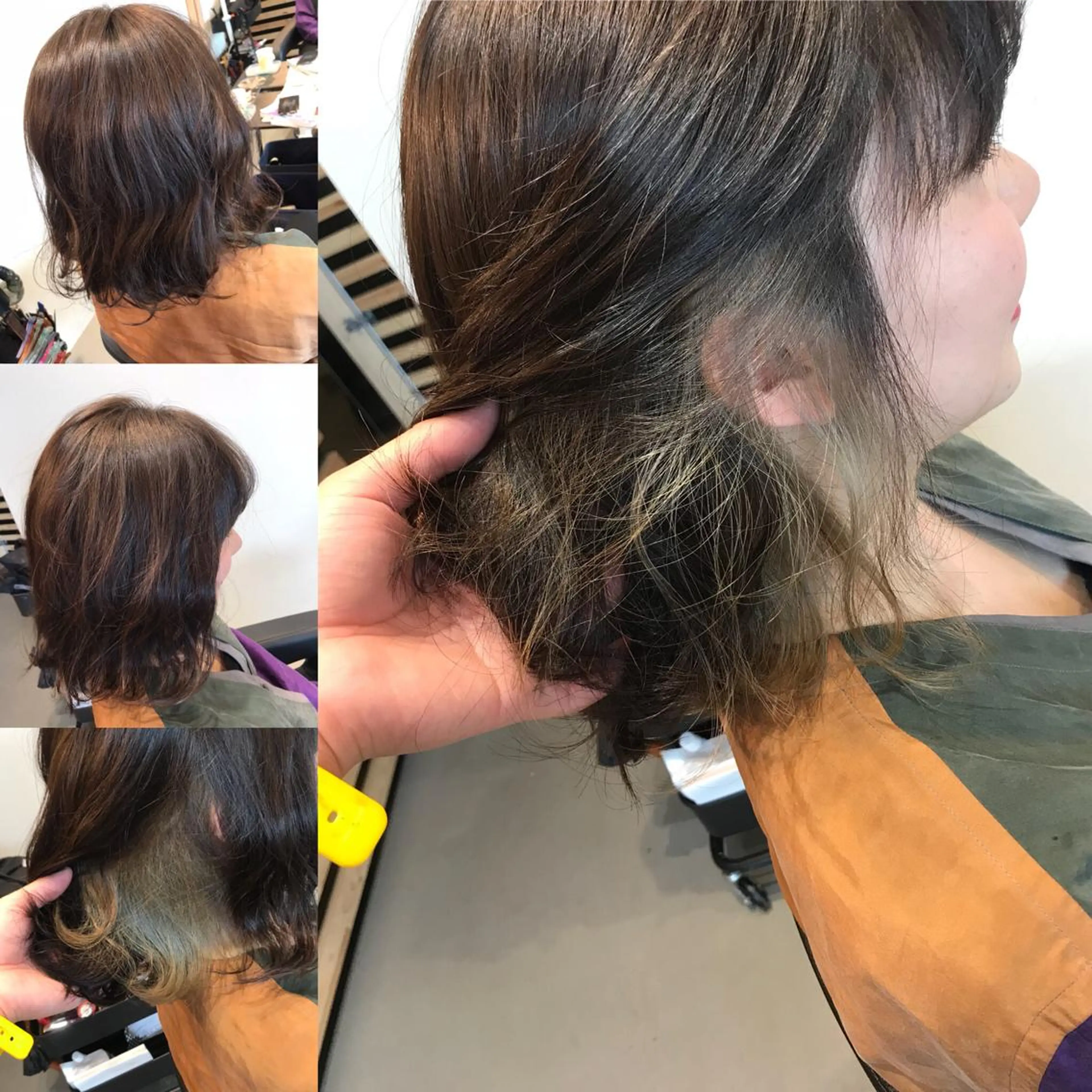 ショート カラー ブリーチ インナーカラー ヘアカラー 大久保 隆蔵のヘアスタイル