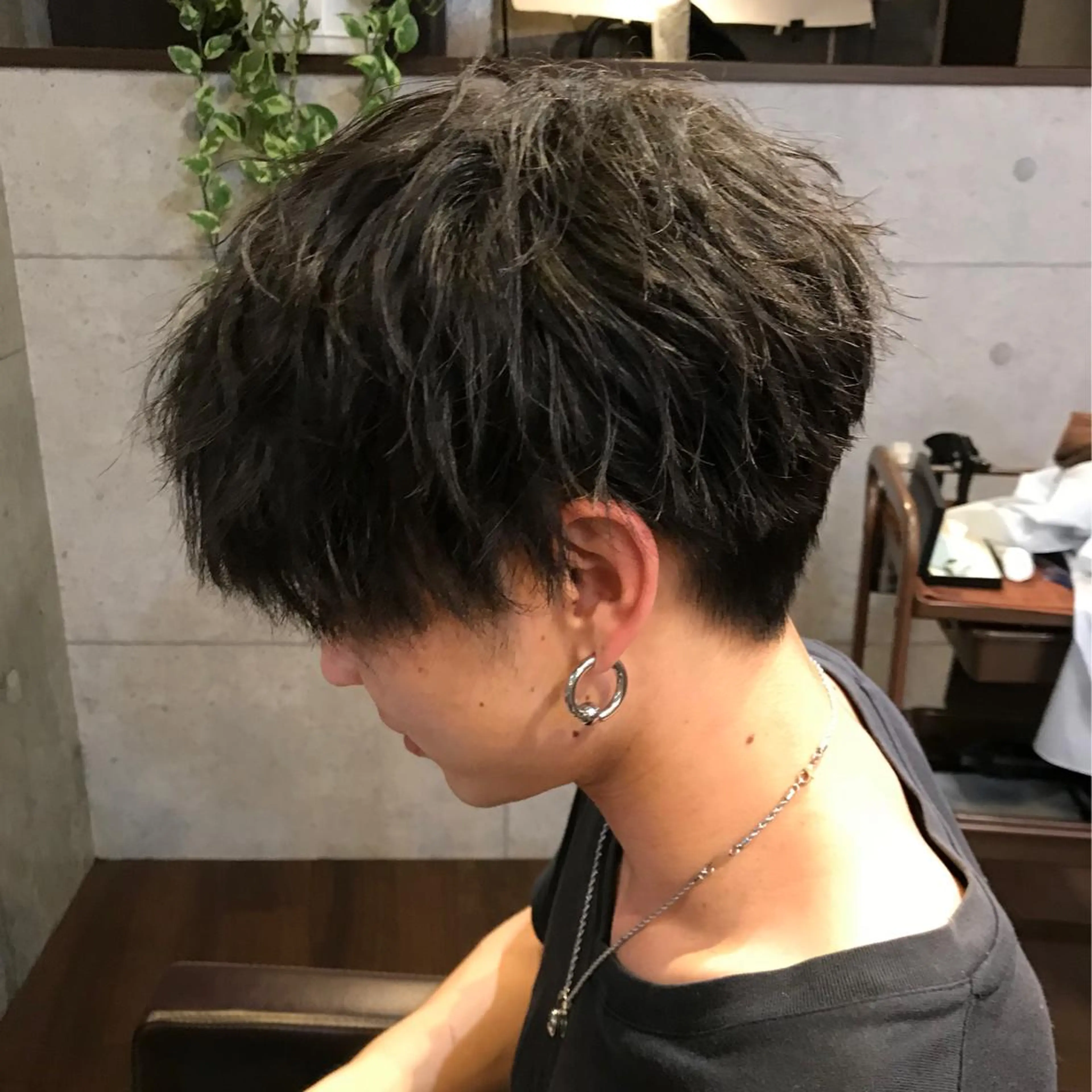 パーマ メンズ カット パーマ ナカジマ ハルカのヘアスタイル