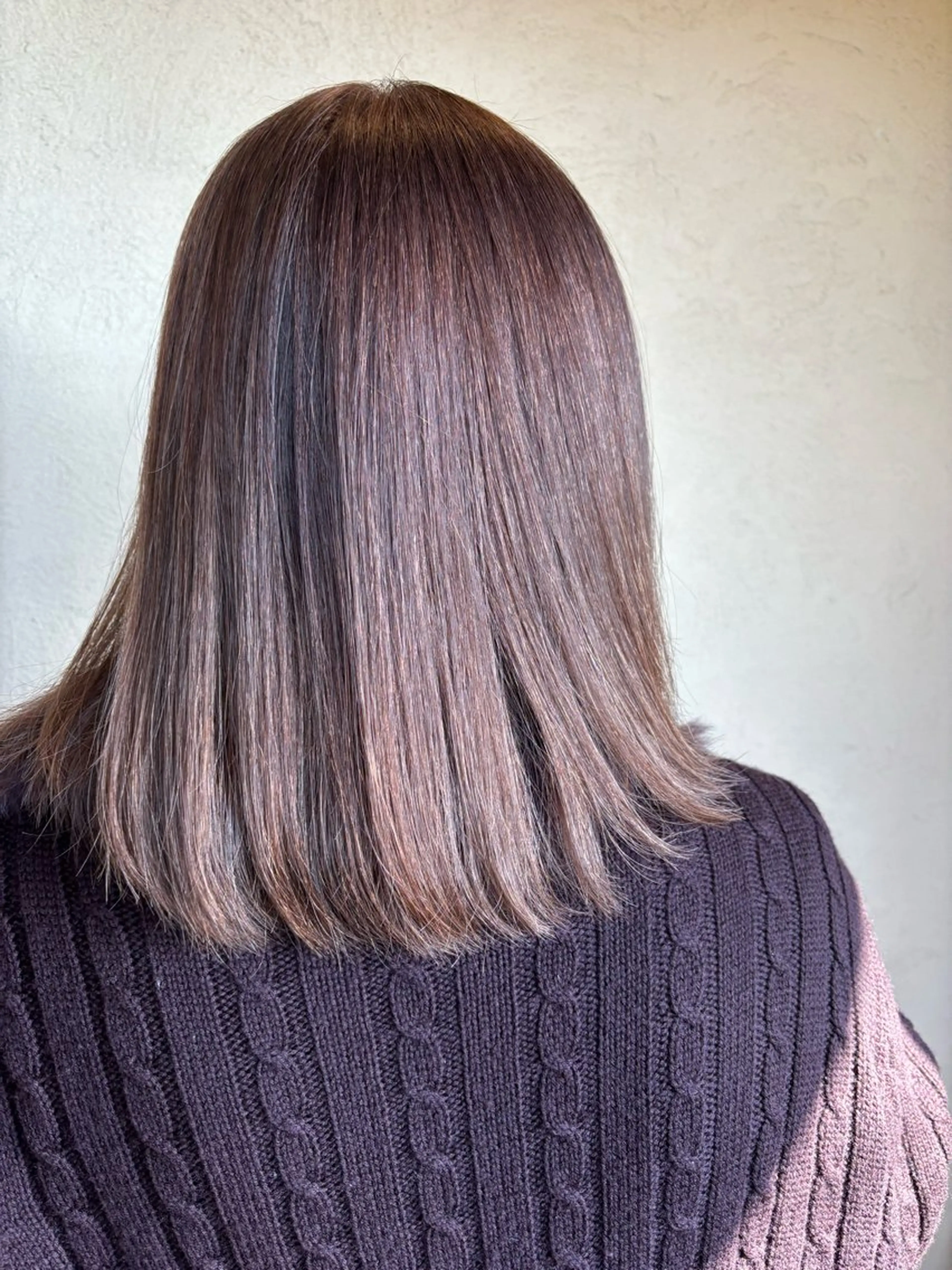 ミディアム 縮毛矯正 ルプラボウ／艶カラー ／髪質改善／アサミのヘアスタイル