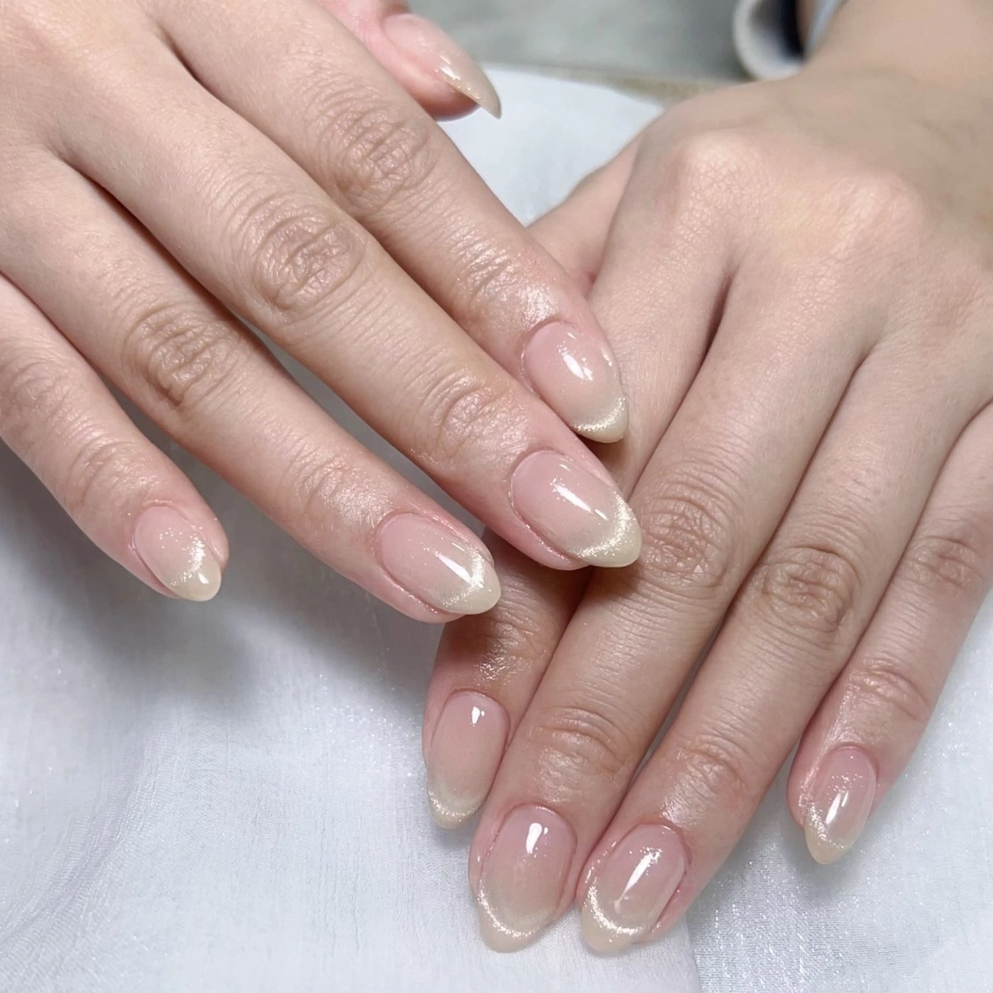 メンズ ネイル メンズ韓国風 アートネイル オーロラネイル ガーリー キラキラネイル ハンドネイル Nail salon 木にいるのネイルデザイン