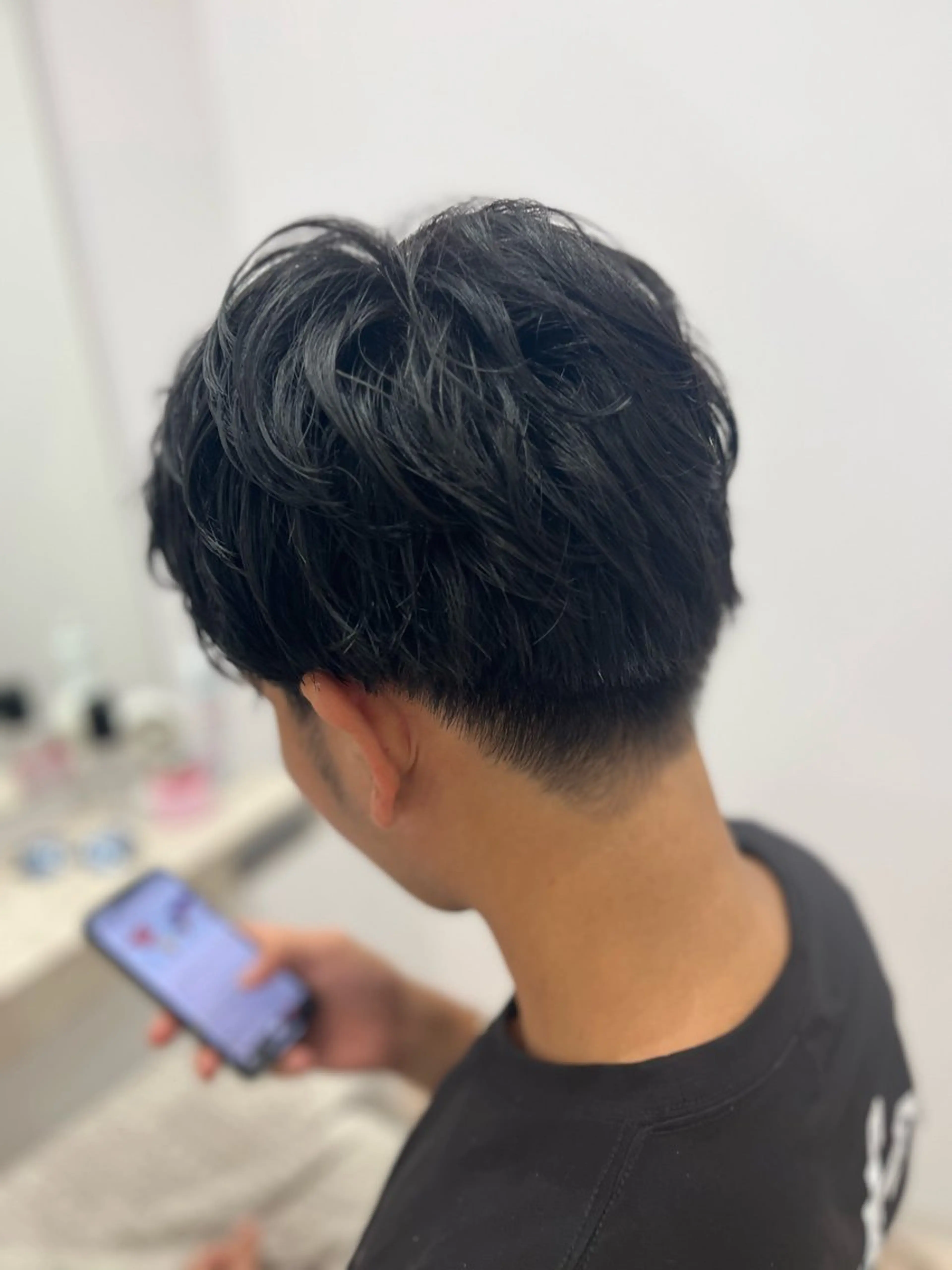 ショート パーマ メンズ メンズパーマ 🫧ぷる艶カラー🫧 Yuubi🦩のヘアスタイル