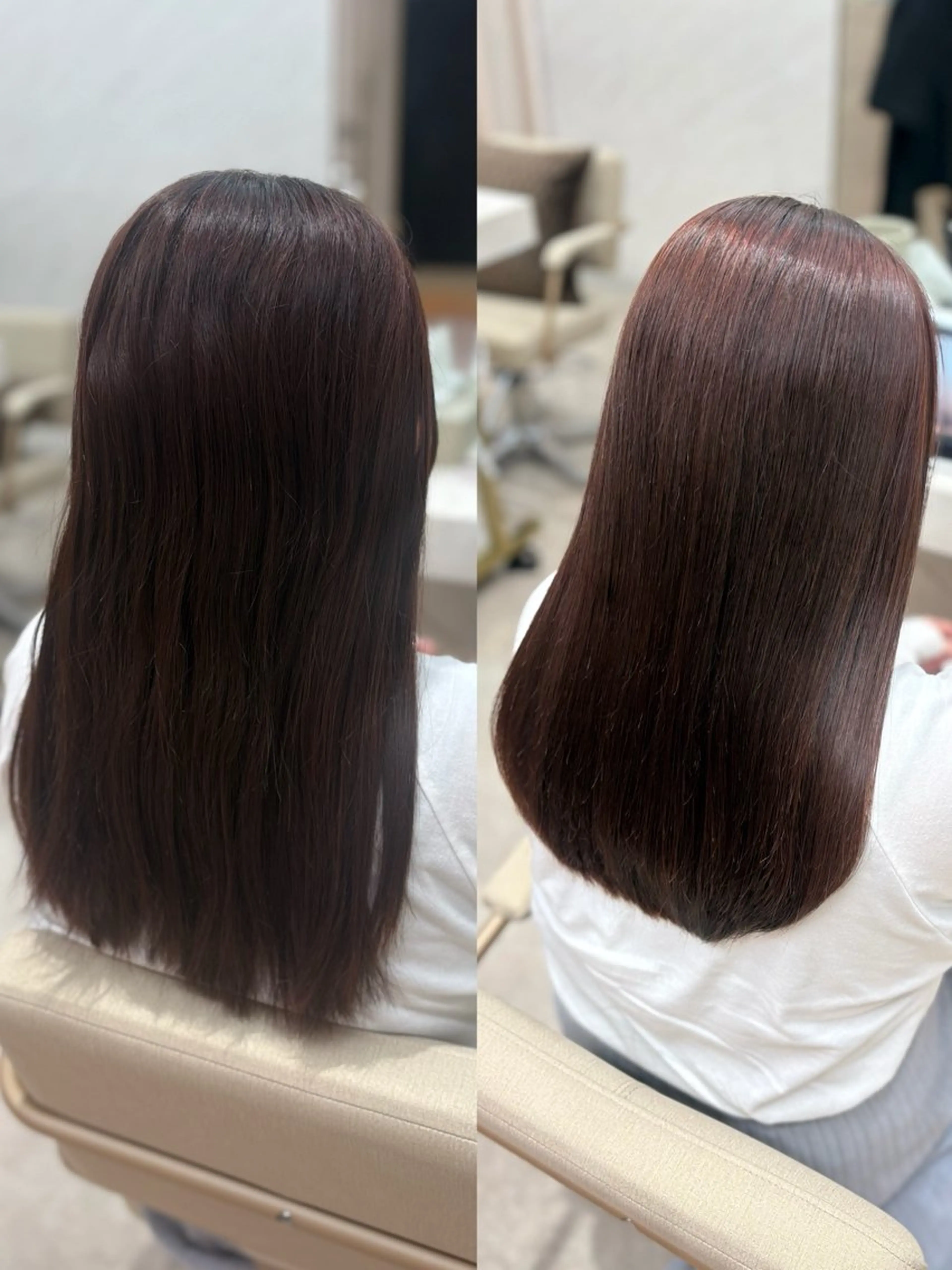 セミロング ヘアカラー 縮毛矯正 トリートメント 🫧美髪矯正特化🫧 小林杏夏のヘアスタイル