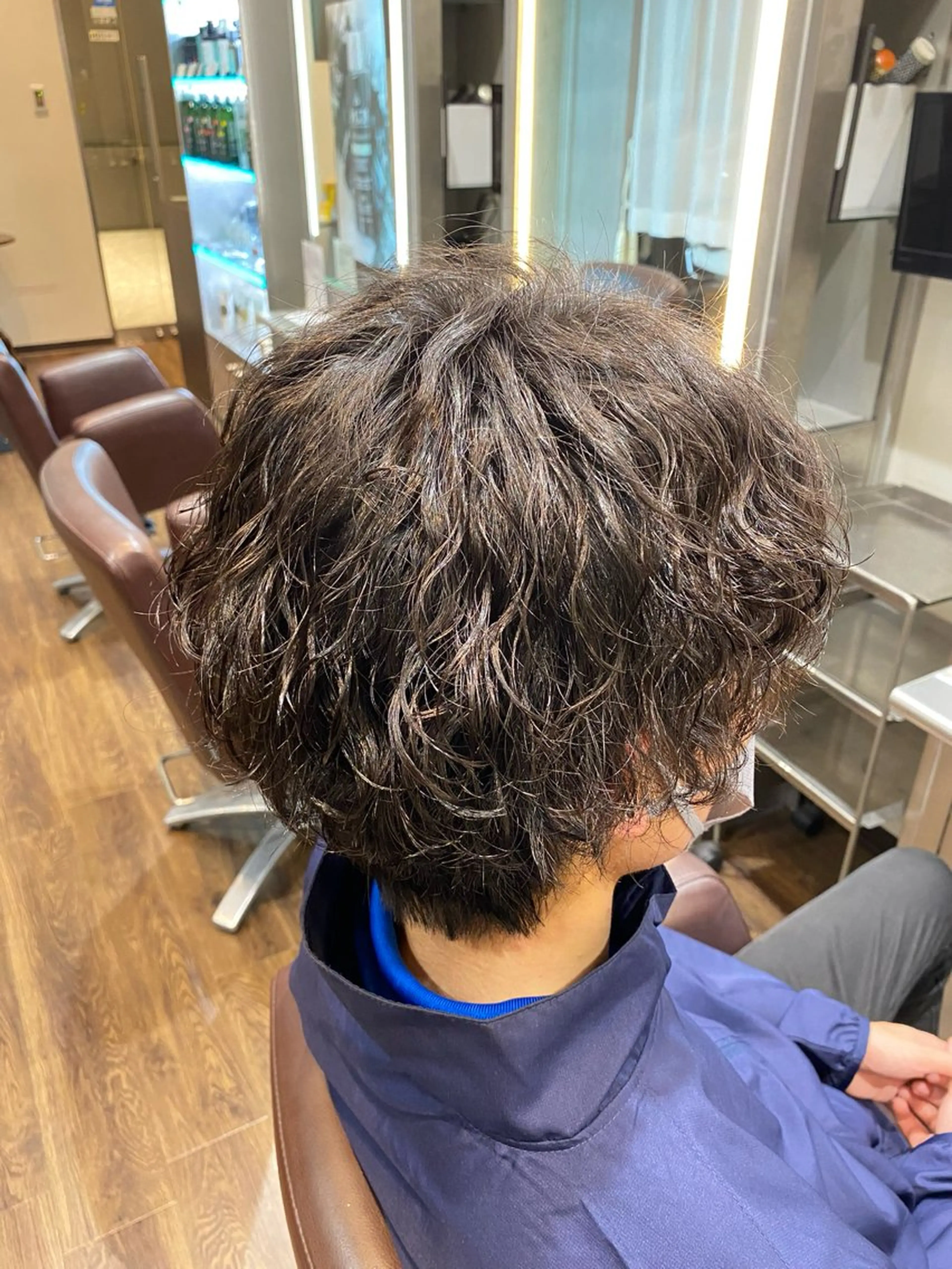 メンズ マッシュ メンズパーマ 波巻きパーマ 谷口 雅門のヘアスタイル