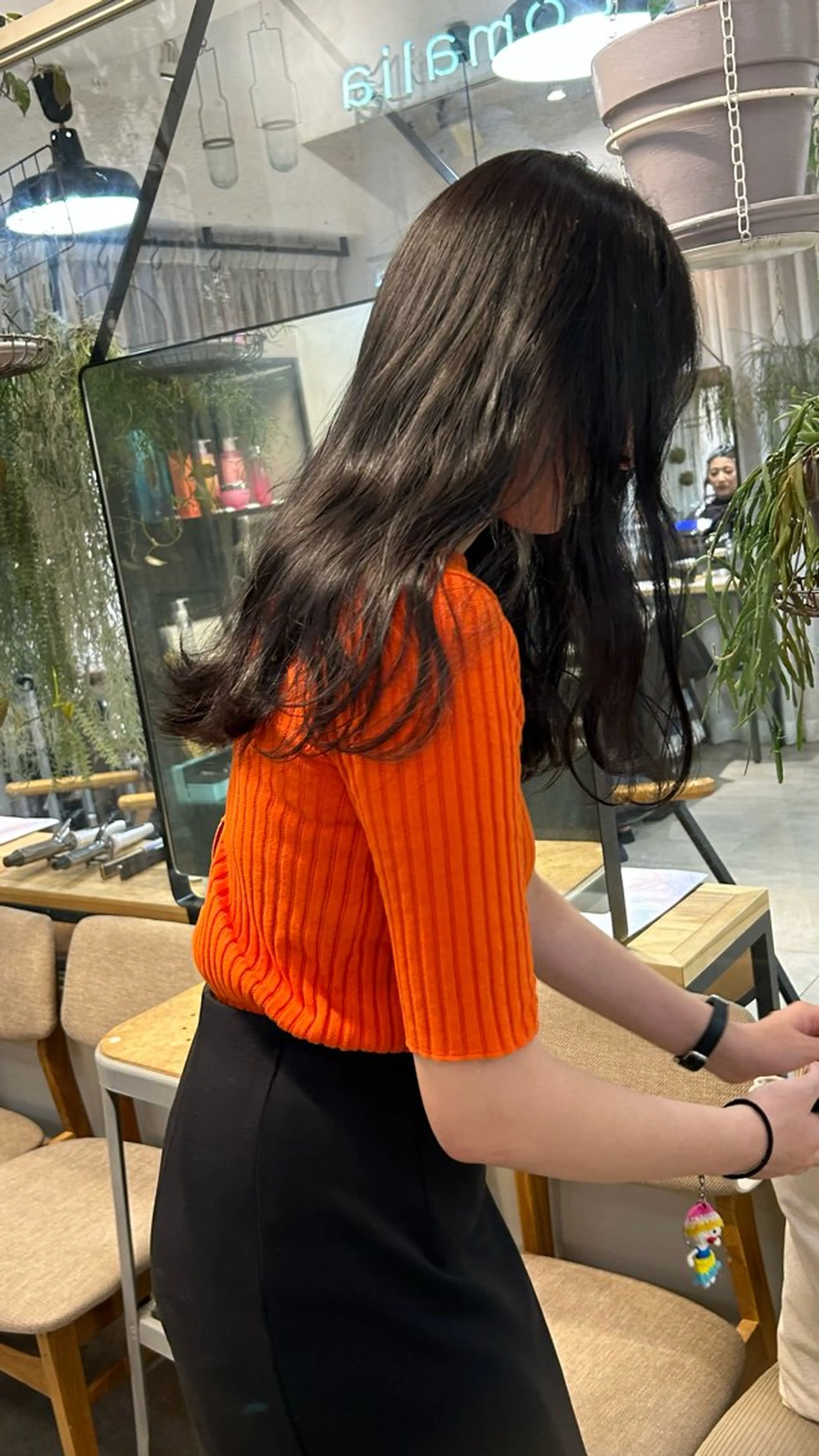 セミロング カラー ヘアカラー じゅわっと暖色カラー 🍊Moemiのヘアスタイル