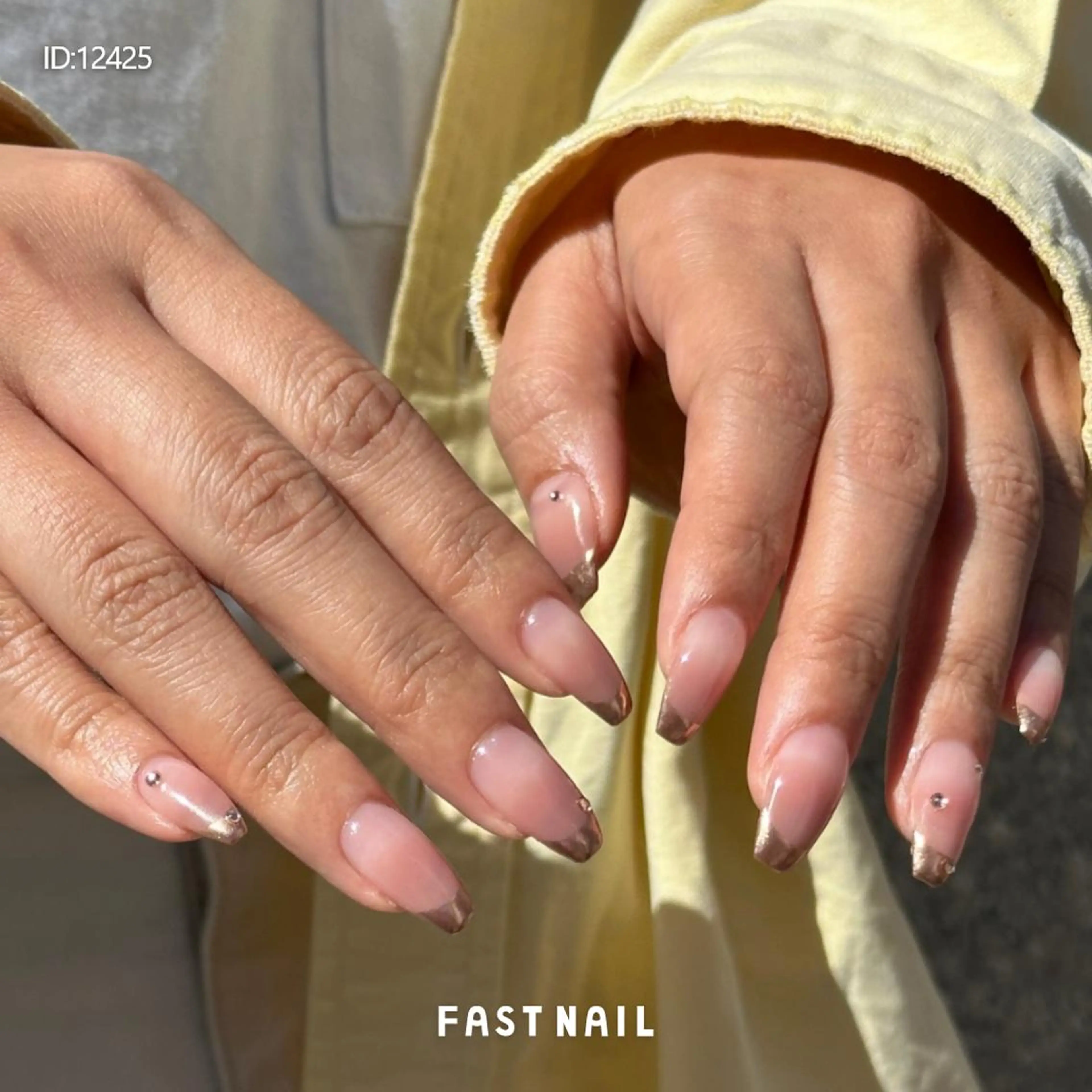 ネイル フレンチネイル ジェルネイル グラデーション ミラーネイル パラジェル ハンドネイル FASTNAIL新宿 ／パラジェル取扱店舗のネイルデザイン