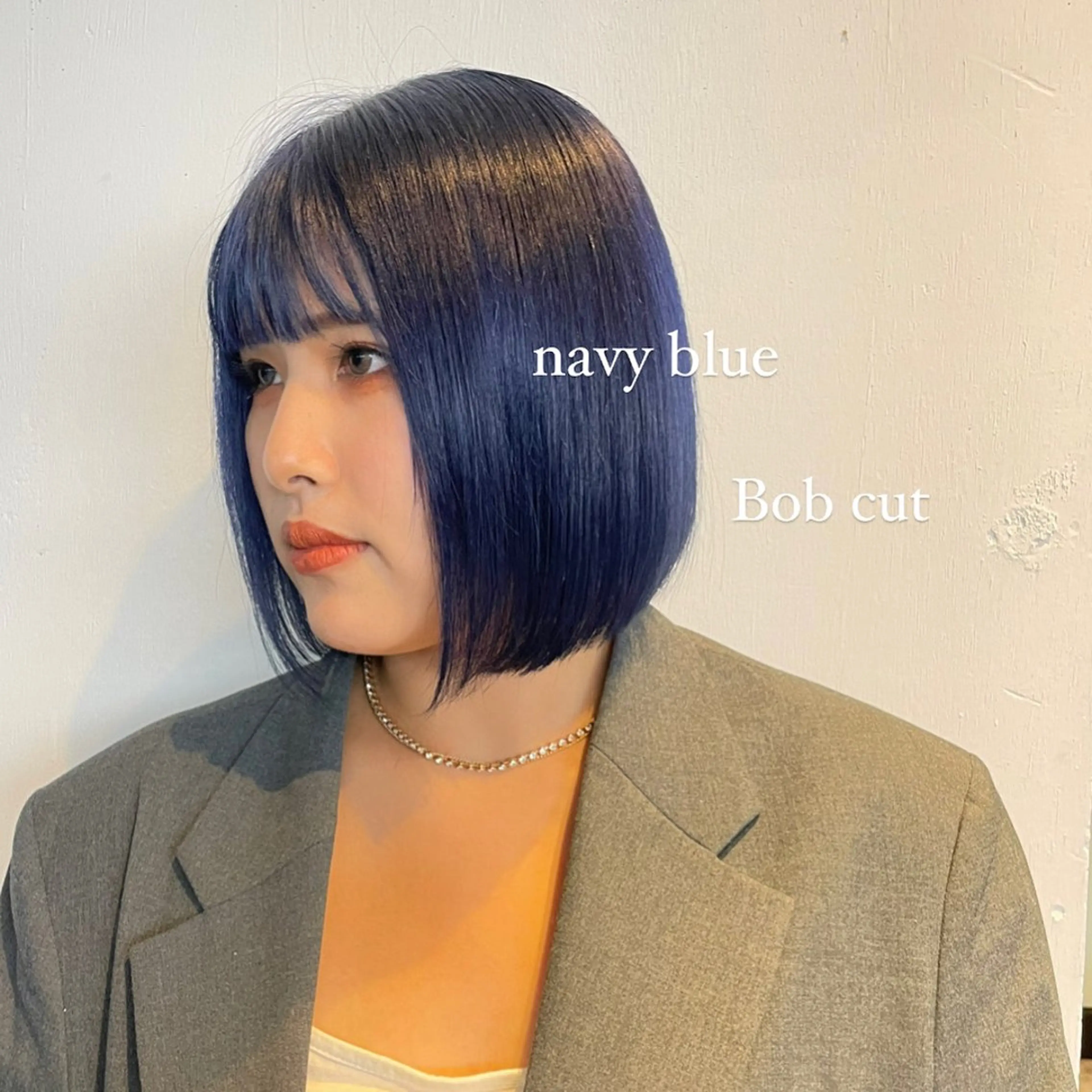 カラー ブルーカラー ネイビーカラー カット ヘアカラー ハイトーンカラー🩵 指名多数💗横山聖奈のヘアスタイル