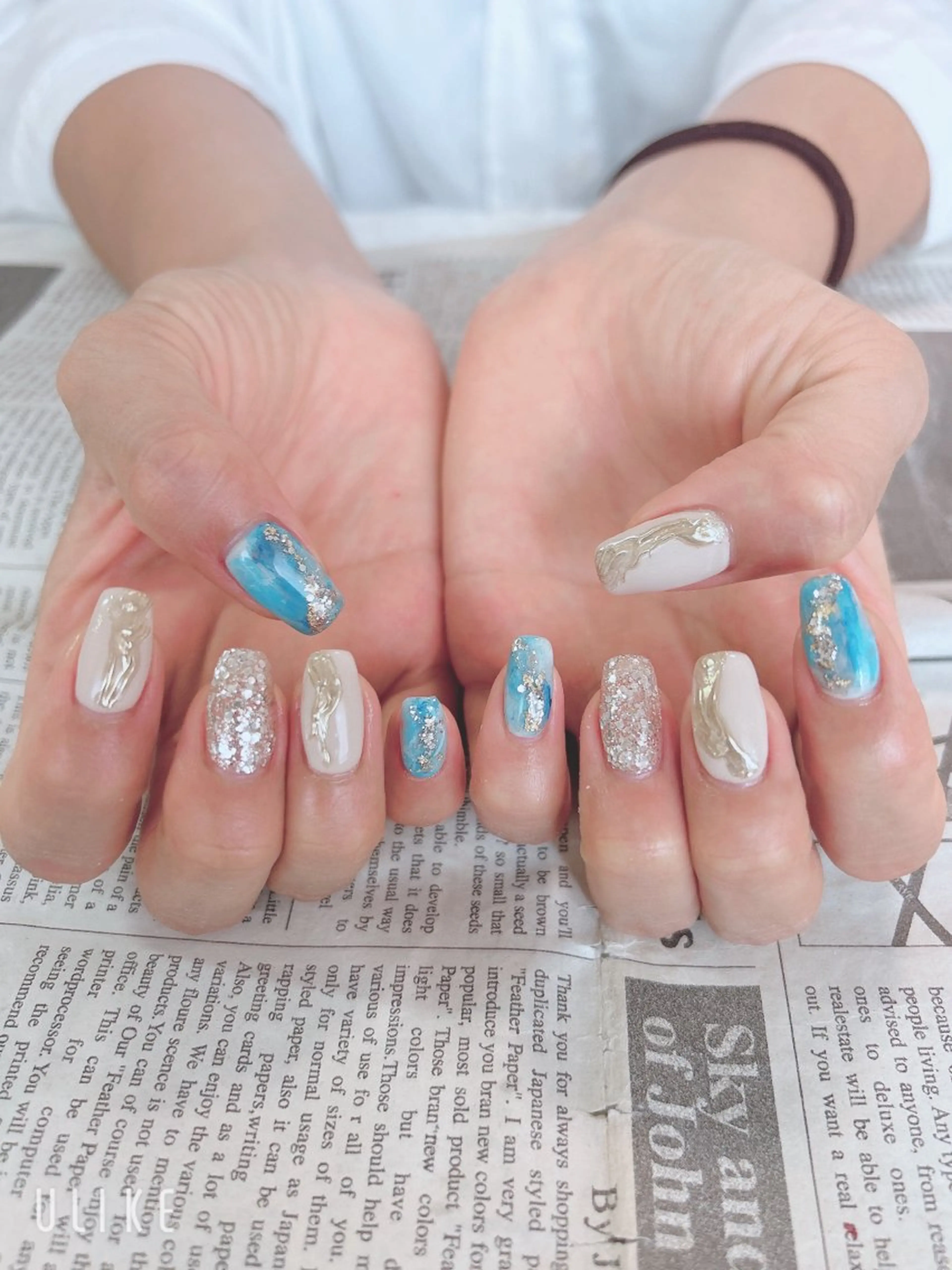 ネイル ミラーネイル ハンドネイル ハンドケア 森山 舞のネイルデザイン