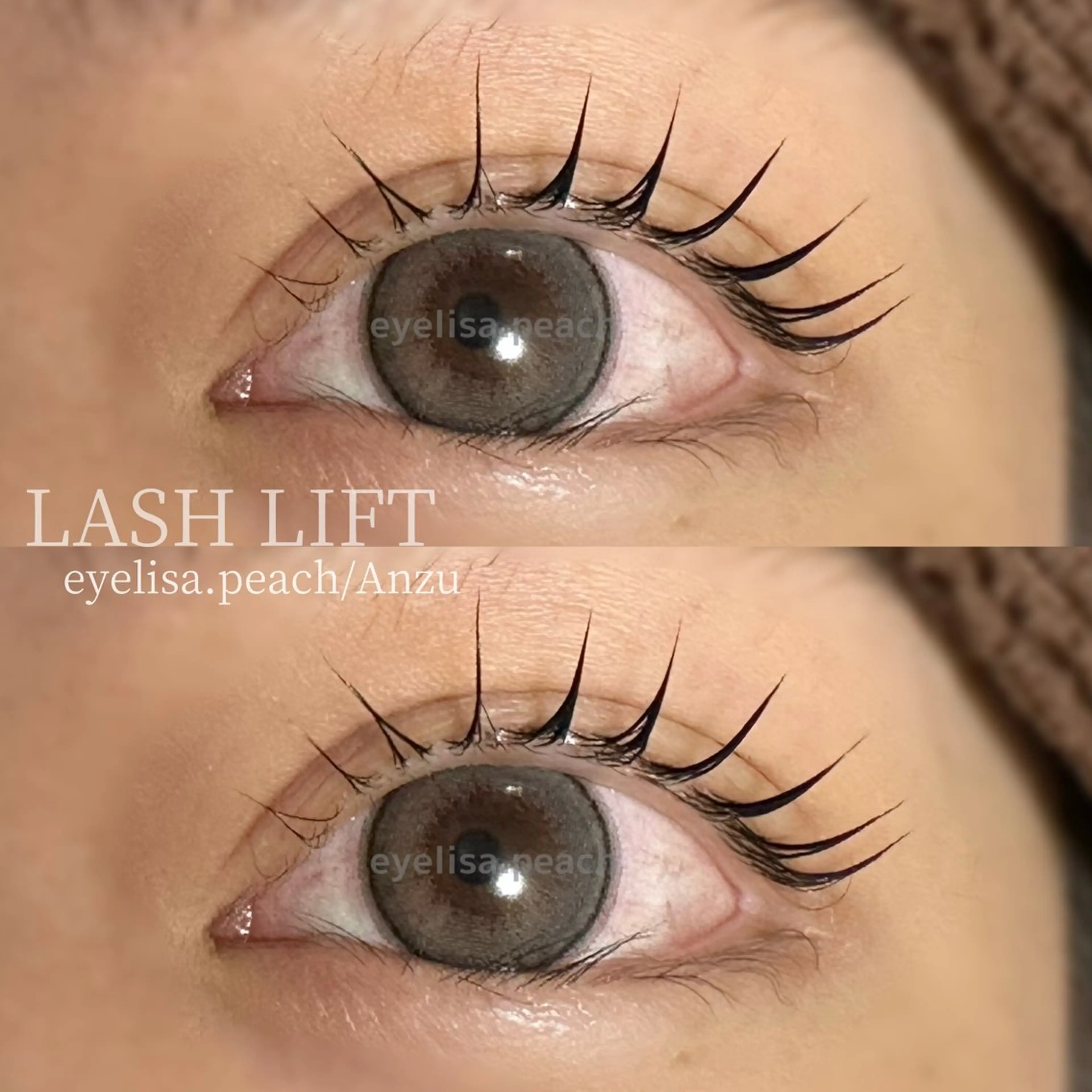 マツエク・マツパ パリジェンヌラッシュリフト Peach あんずのマツエク・マツパデザイン