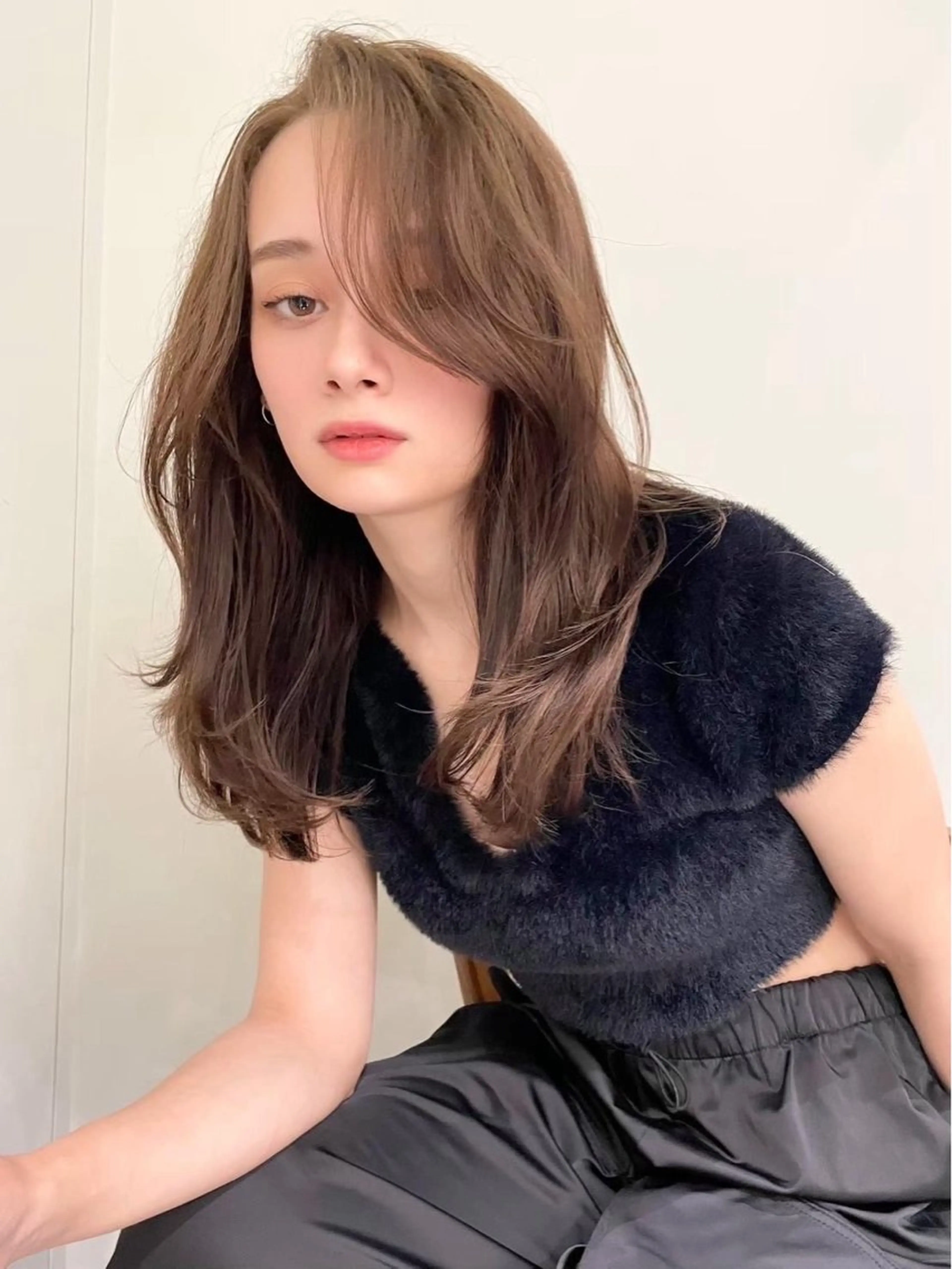 セミロング ヘアカラー 透明感カラー Lity🤍ྀིaiのヘアスタイル