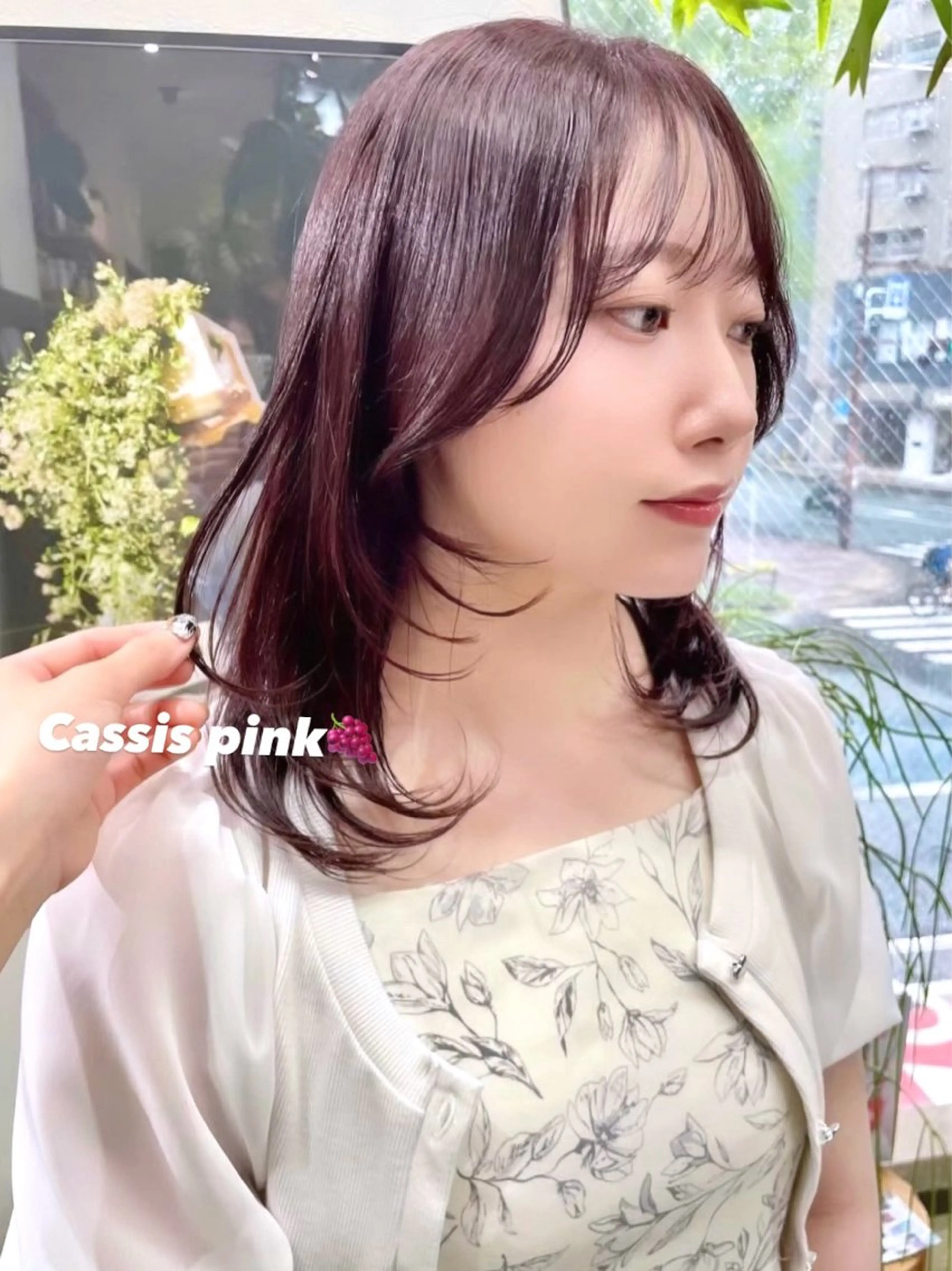 ミディアム カラー カット ヘアカラー トリートメント カノン/透明感カラー /酸性ストレートのヘアスタイル