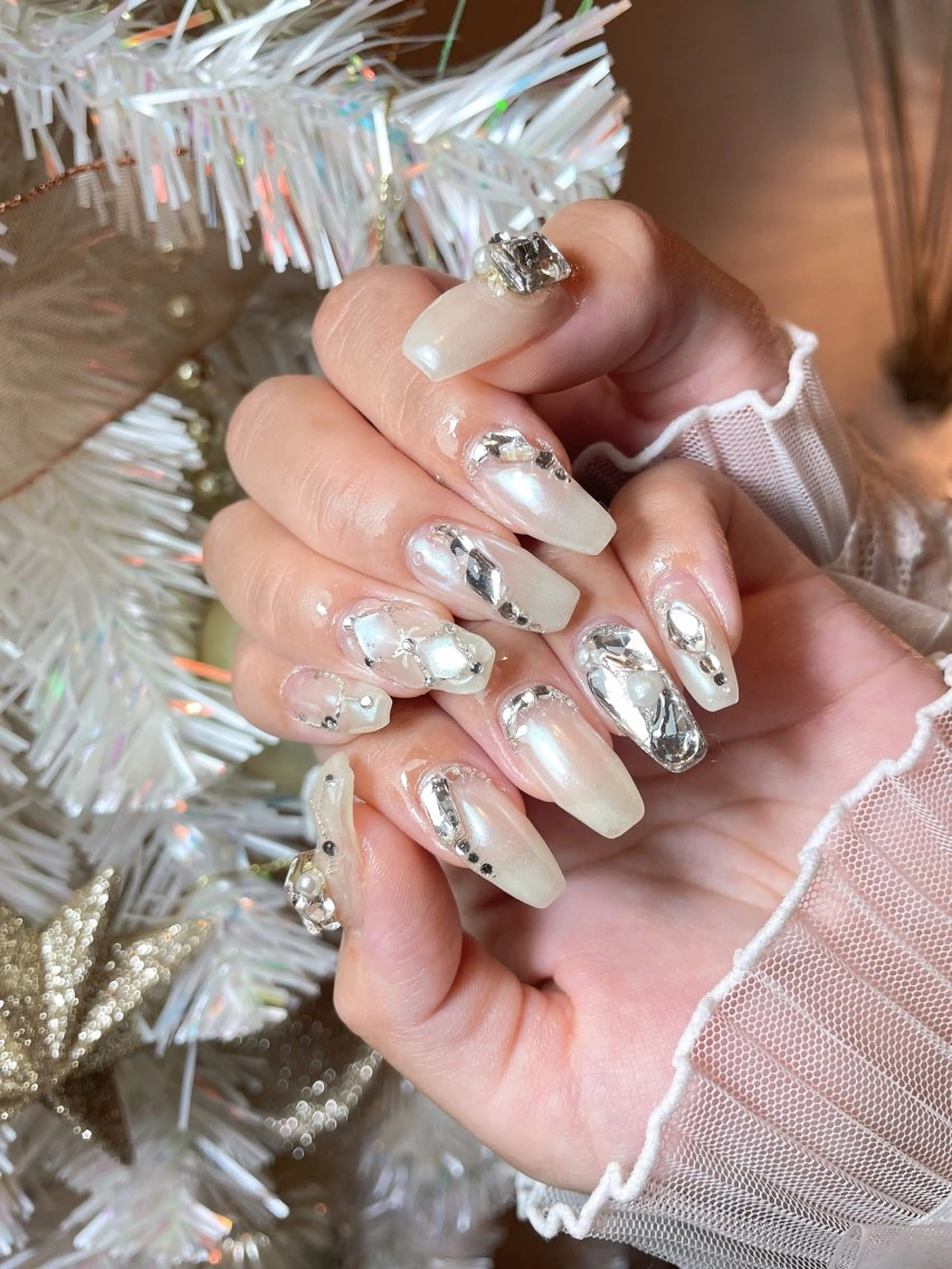 ネイル 23時まで❤︎韓国、 ワンホンネイルのネイルデザイン