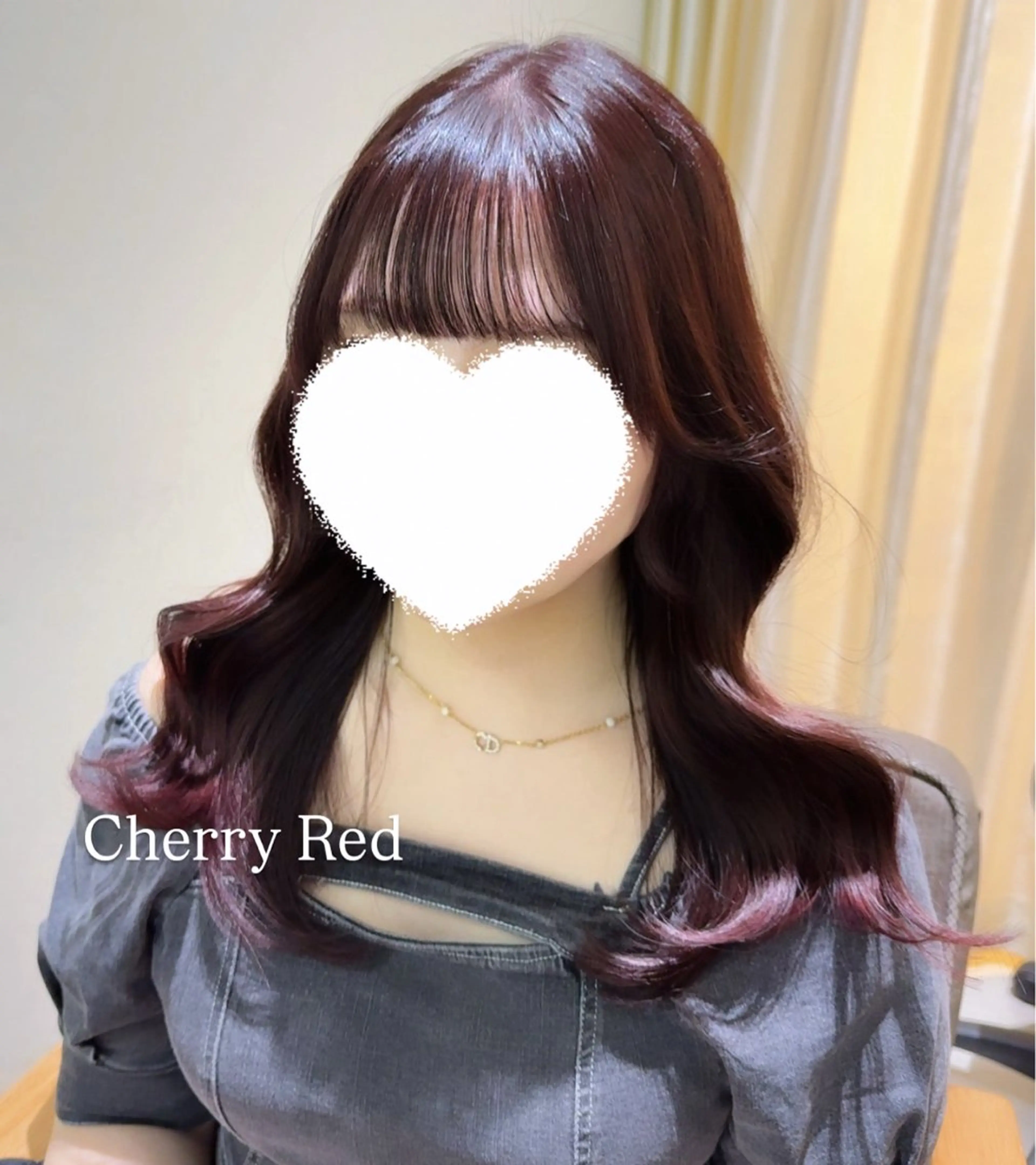 ロング カット ヘアカラー トリートメント 顔まわり🎀ピンク 💖ゆうなのヘアスタイル