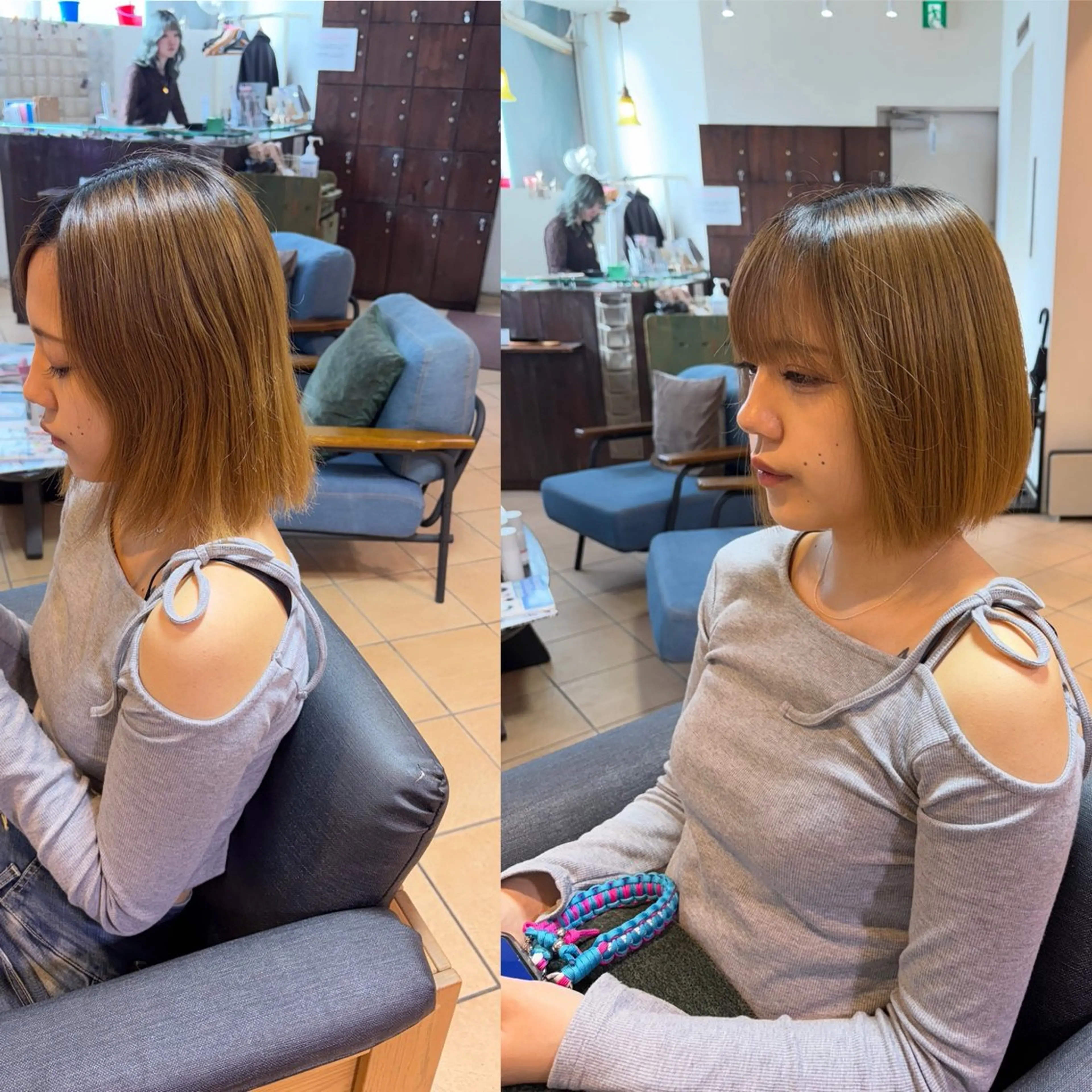 ミディアム ボブ カット 当日予約OKカット モデル濱川響太のヘアスタイル