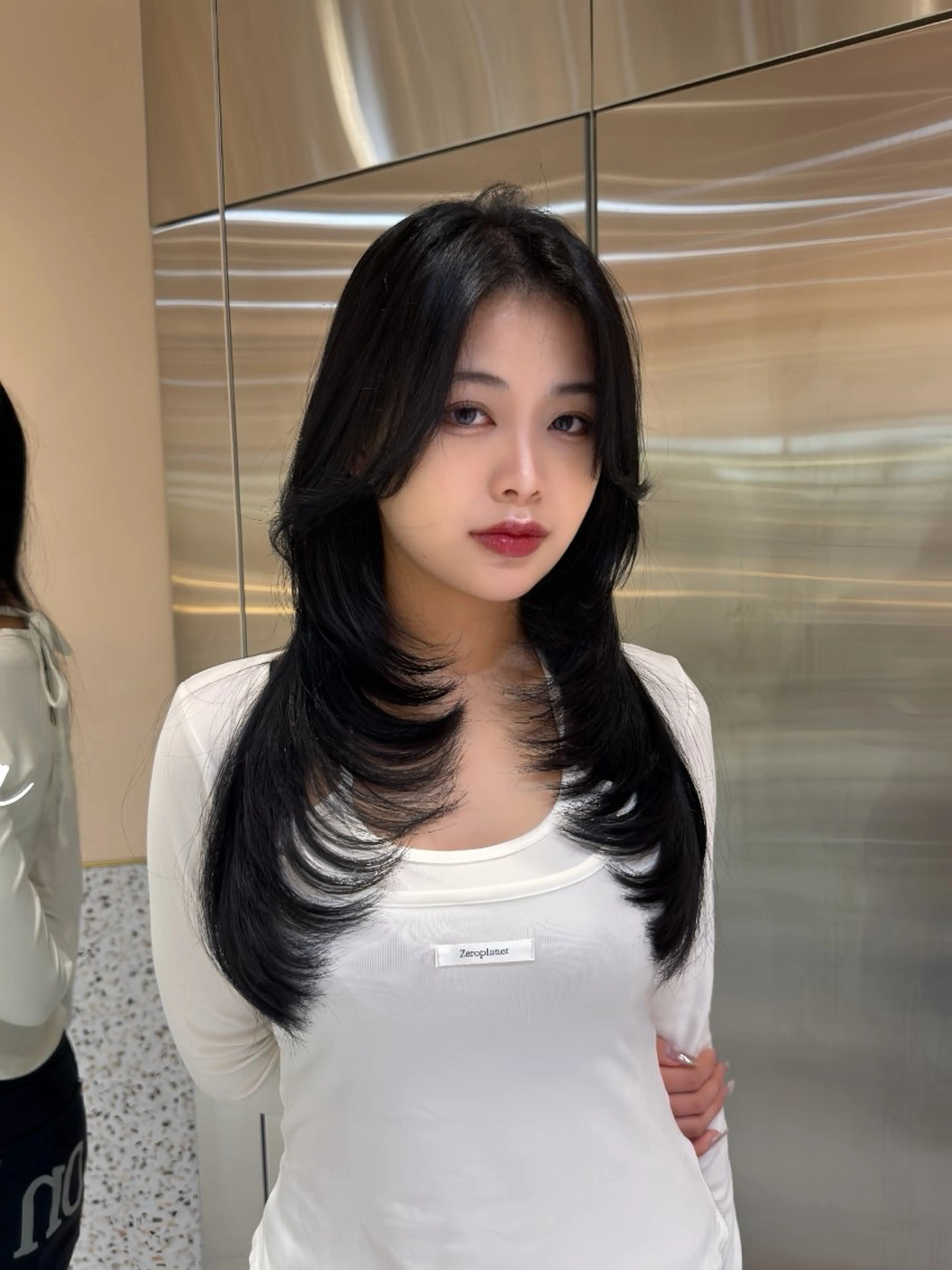 ロング カラー パーマ カット ヘアカラー トリートメント 絶対垢抜けレイヤー/ 透明感カラーリョウヤのヘアスタイル