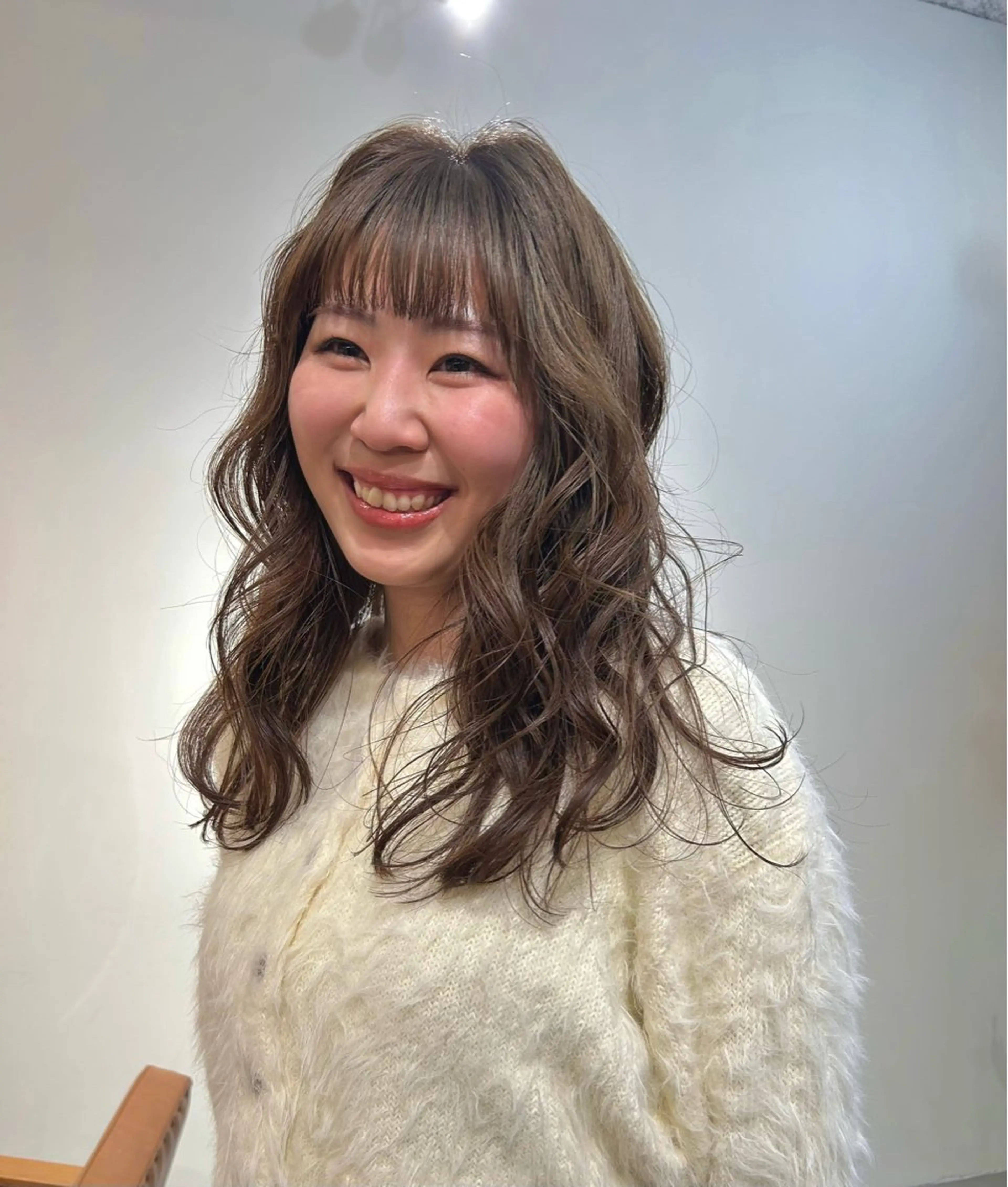 セミロング カラー ベージュカラー ブリーチ 透明感カラー ダブルカラー ブリーチなしカラー 似合わせヘア/透明感 カラー/ Rioのヘアスタイル