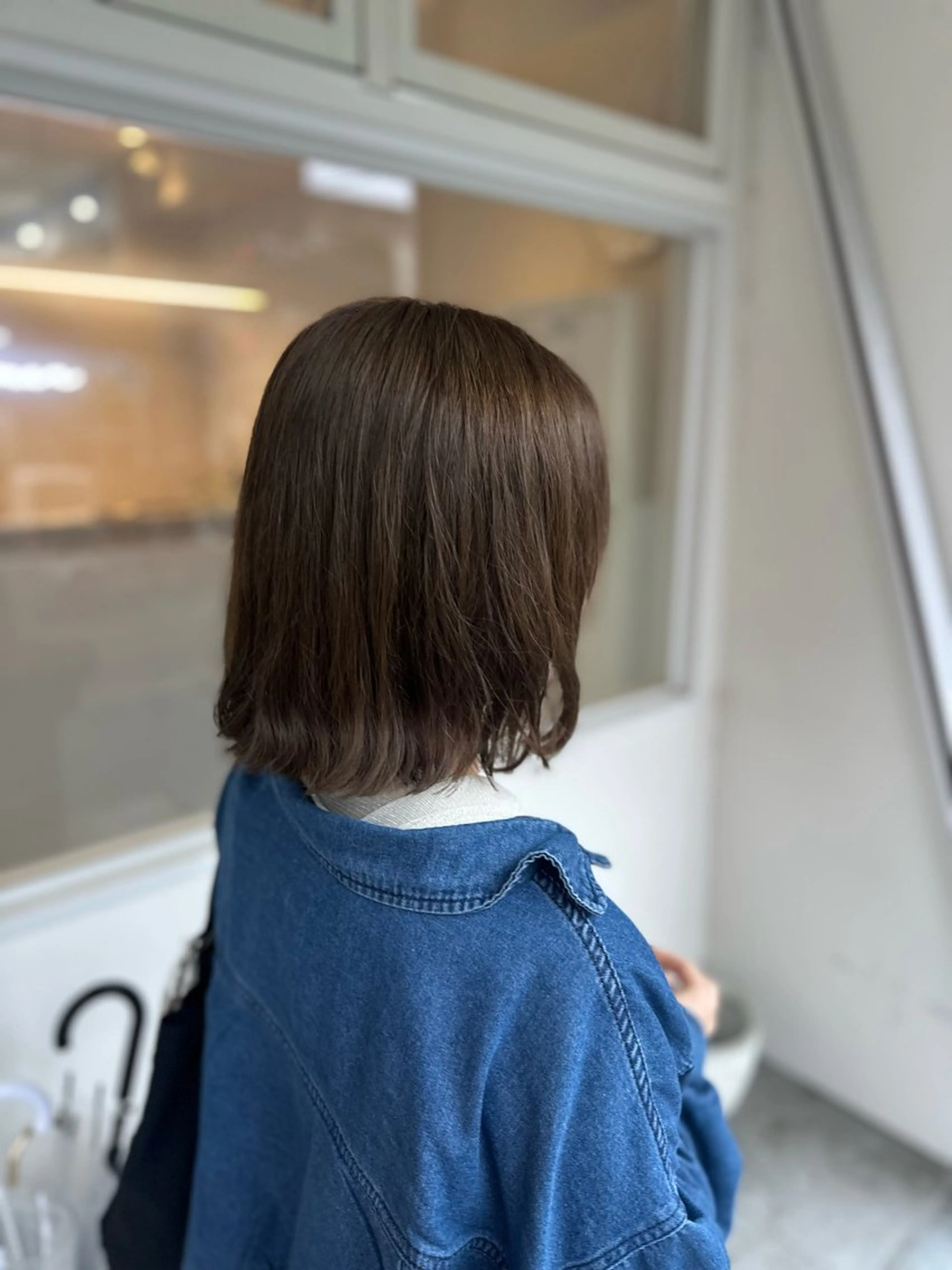 ミディアム カラー グレージュ オリーブグレージュ オリーブグレー Agu hair noman マナのヘアスタイル