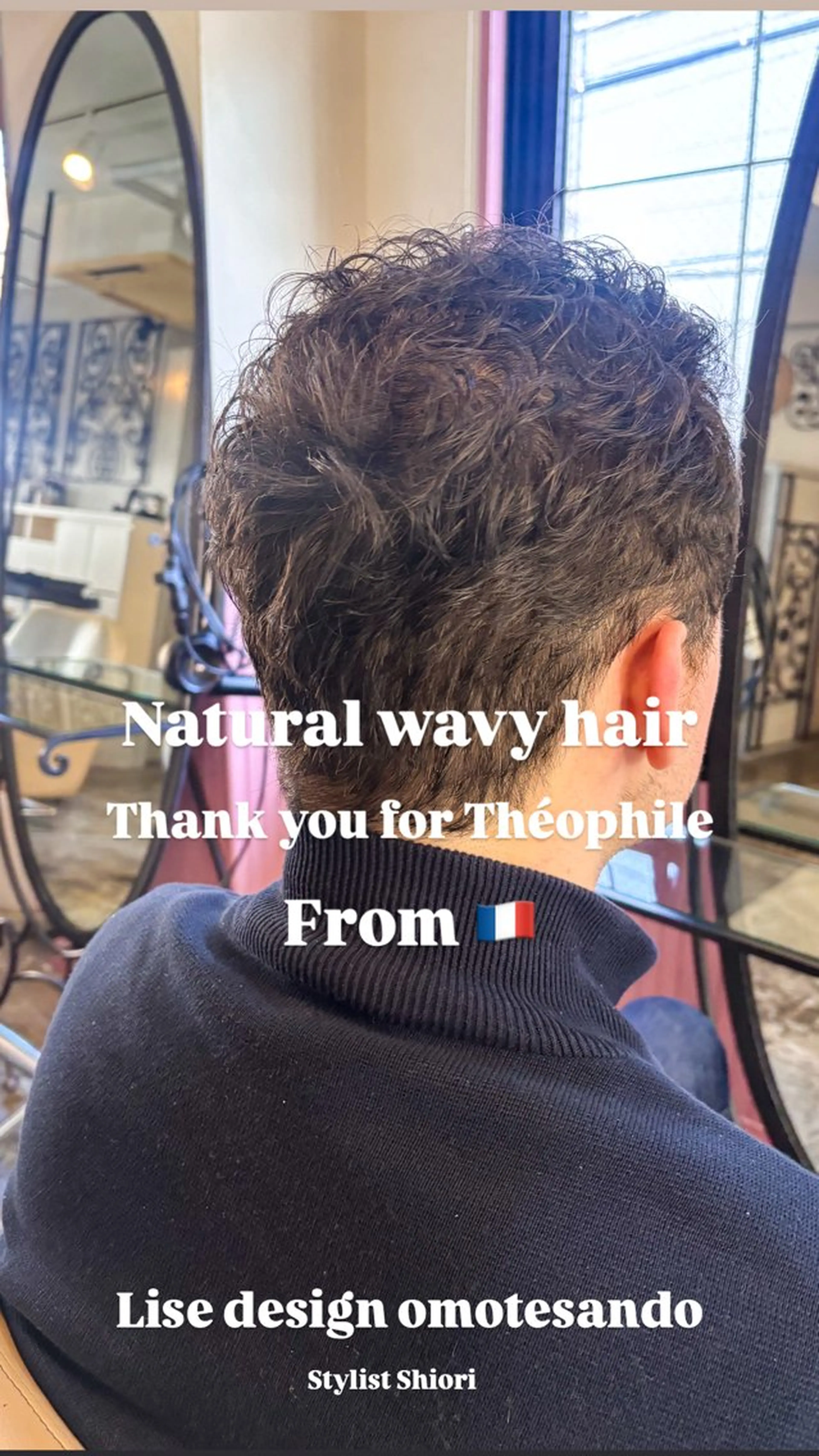 ショート パーマ ヘアアレンジ メンズ カット ヘアセット 表参道Lise おおいしおりのヘアスタイル