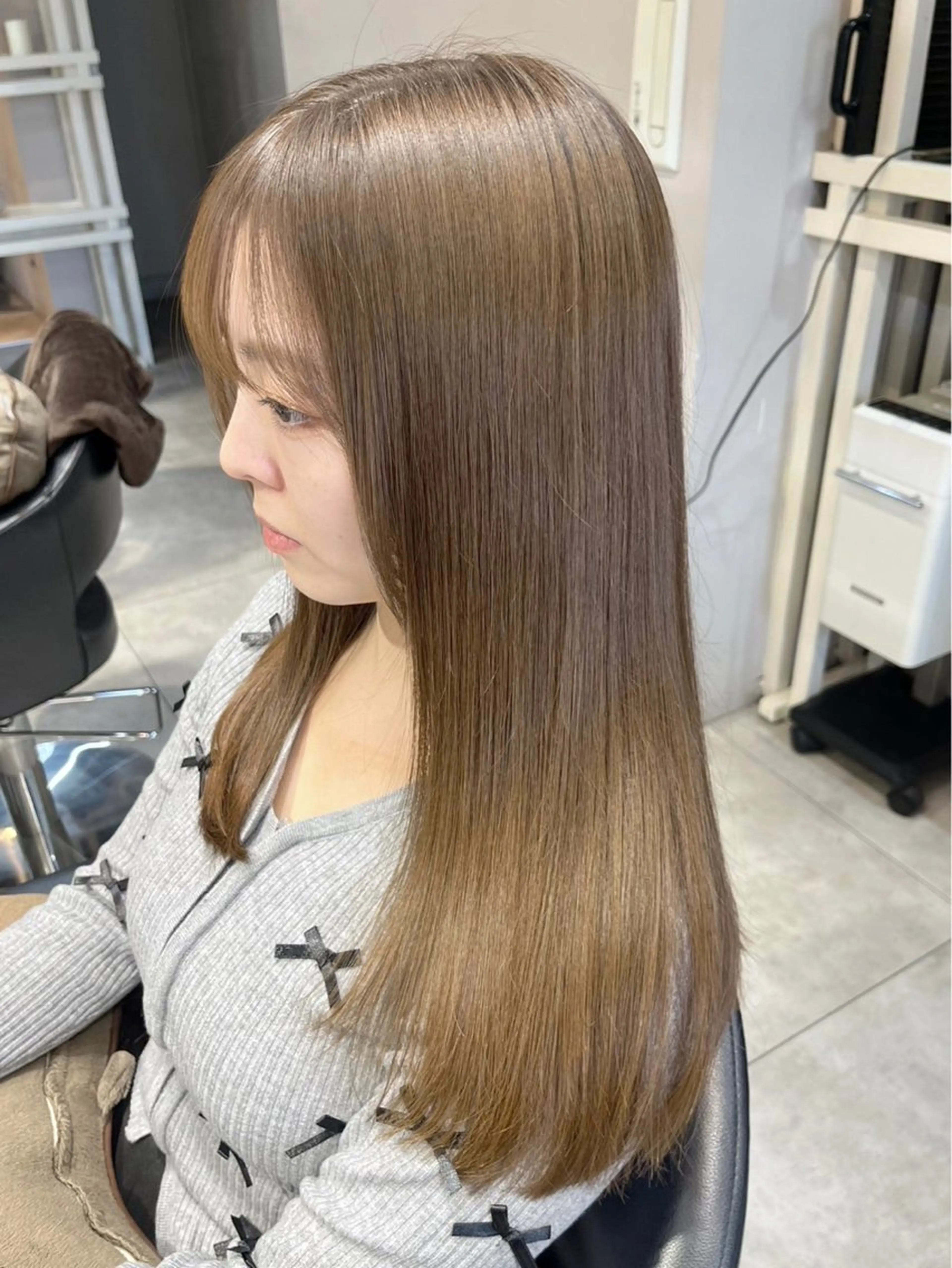 ロング カラー うる艶カラー/恵比寿 ベージュ/丸山陽平のヘアスタイル