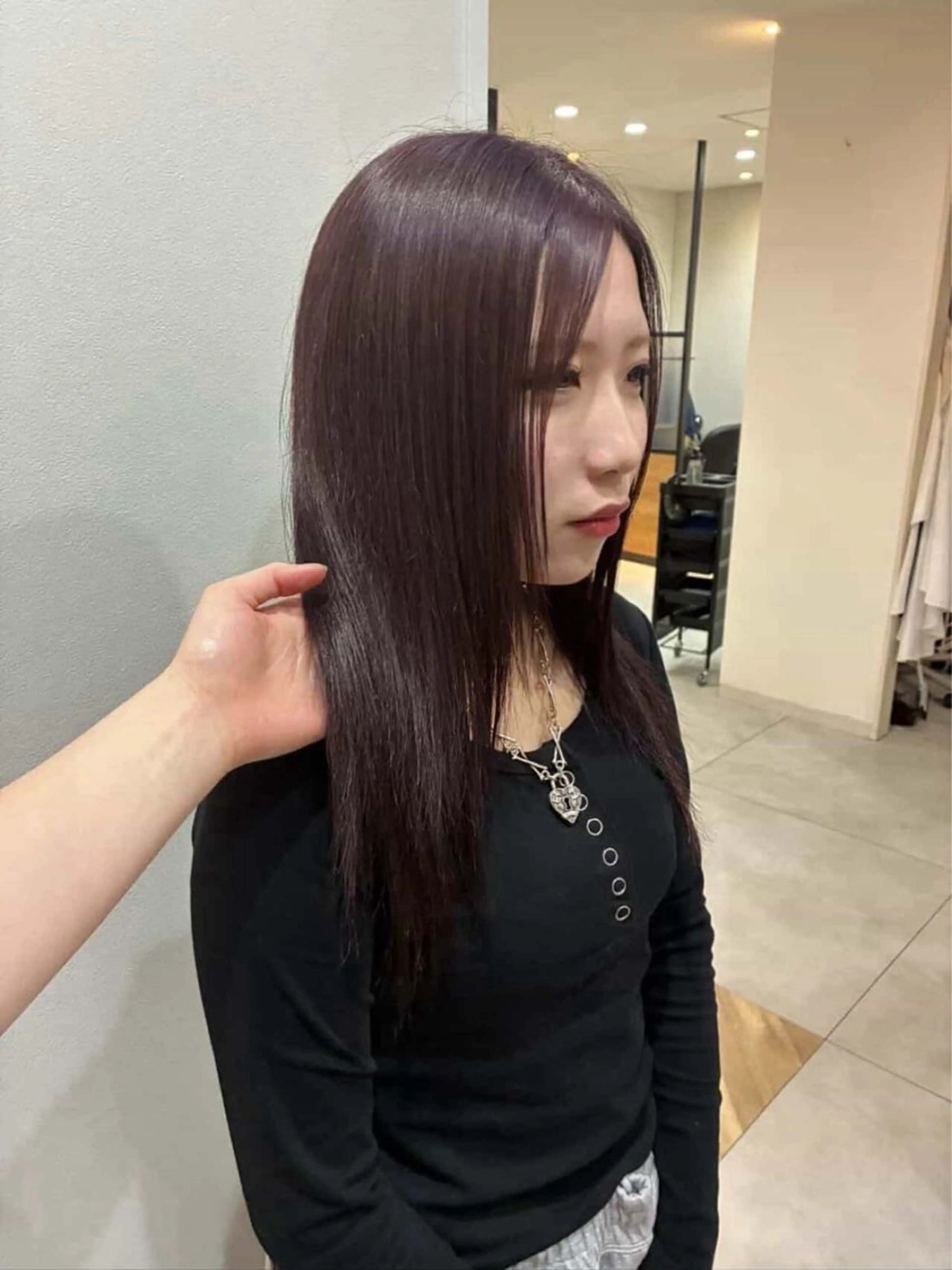 セミロング ヘアカラー トリートメント 柴田真衣 /ナチュラル/半個室のヘアスタイル
