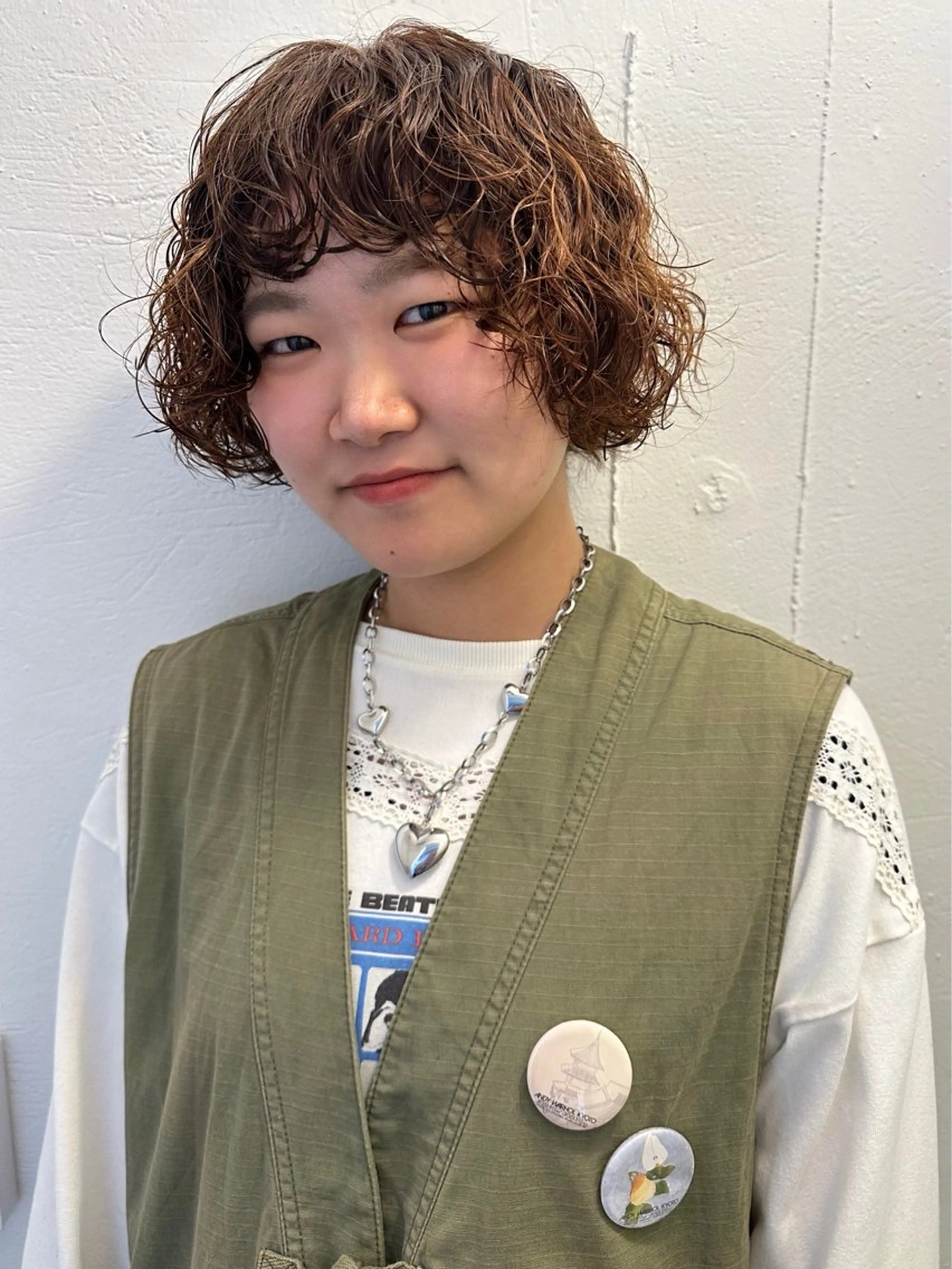 パーマ ボブ スパイラルパーマ hen所属・村岡 桃果のヘアスタイル