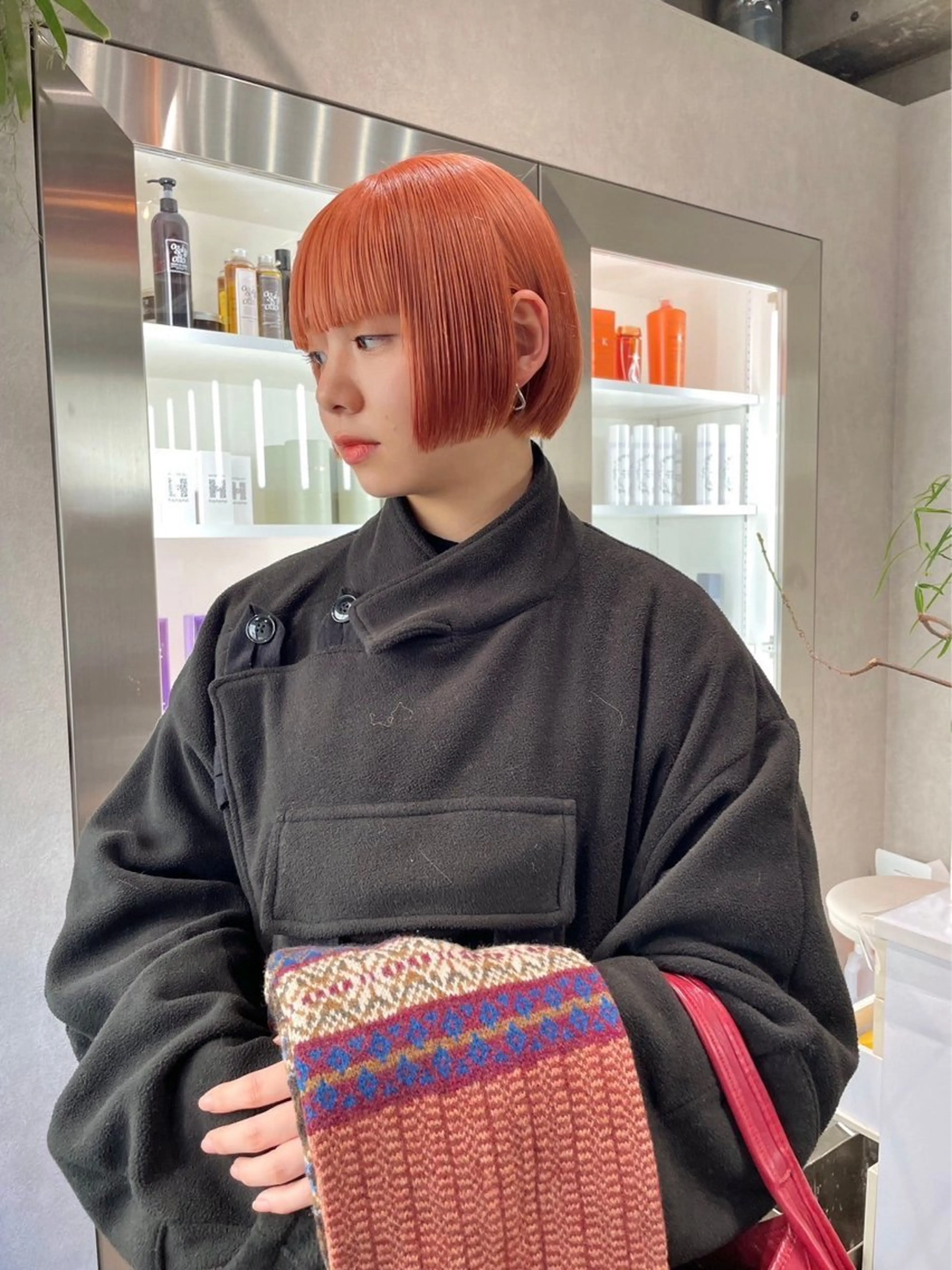 カラー オレンジ ヘアカラー レイヤー/艶カラー/ KIHO🥥︎のヘアスタイル