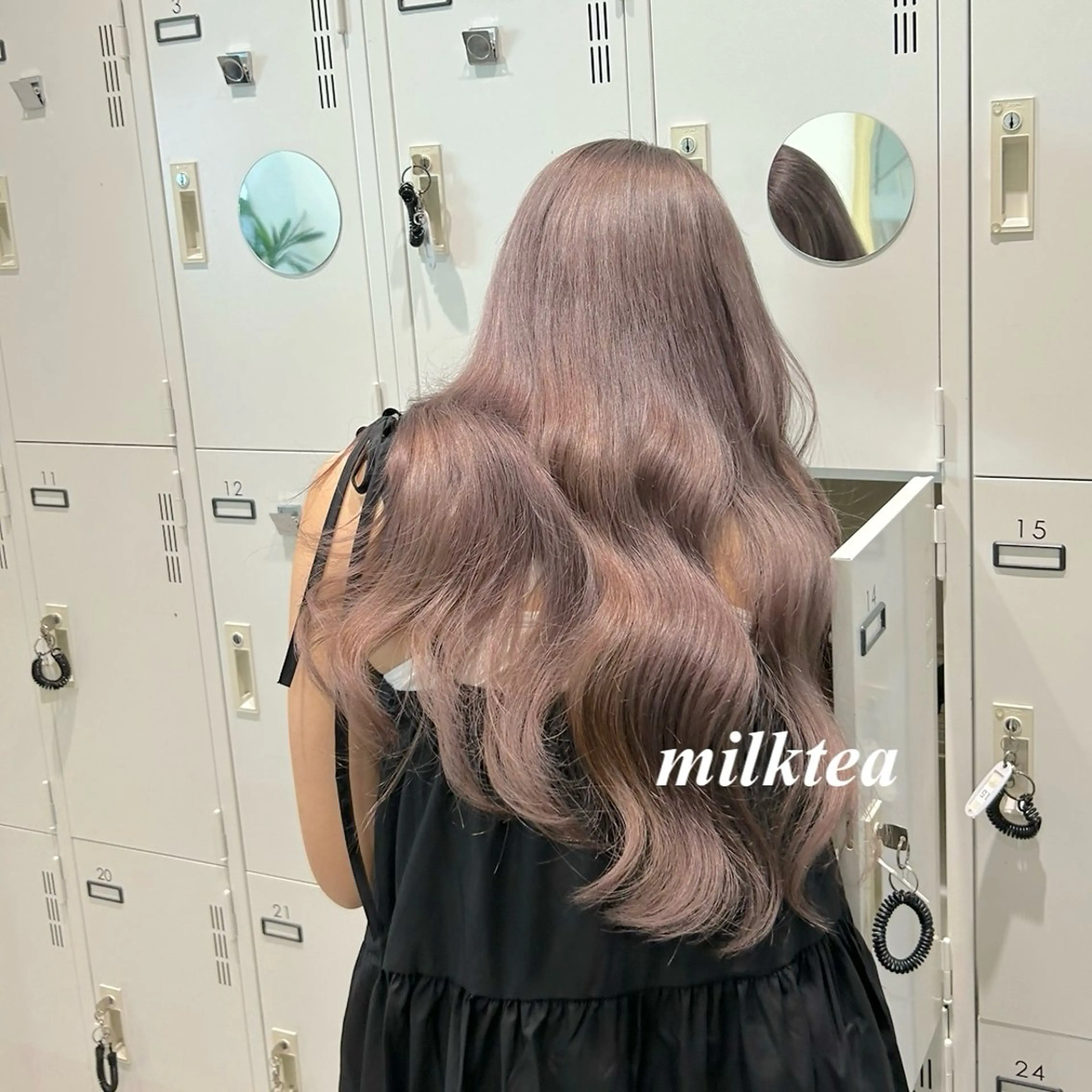ロング カラー グレージュ ミルクティーグレージュ ヘアカラー ピンクカラー🎀/ ミルクティー🍼花音のヘアスタイル