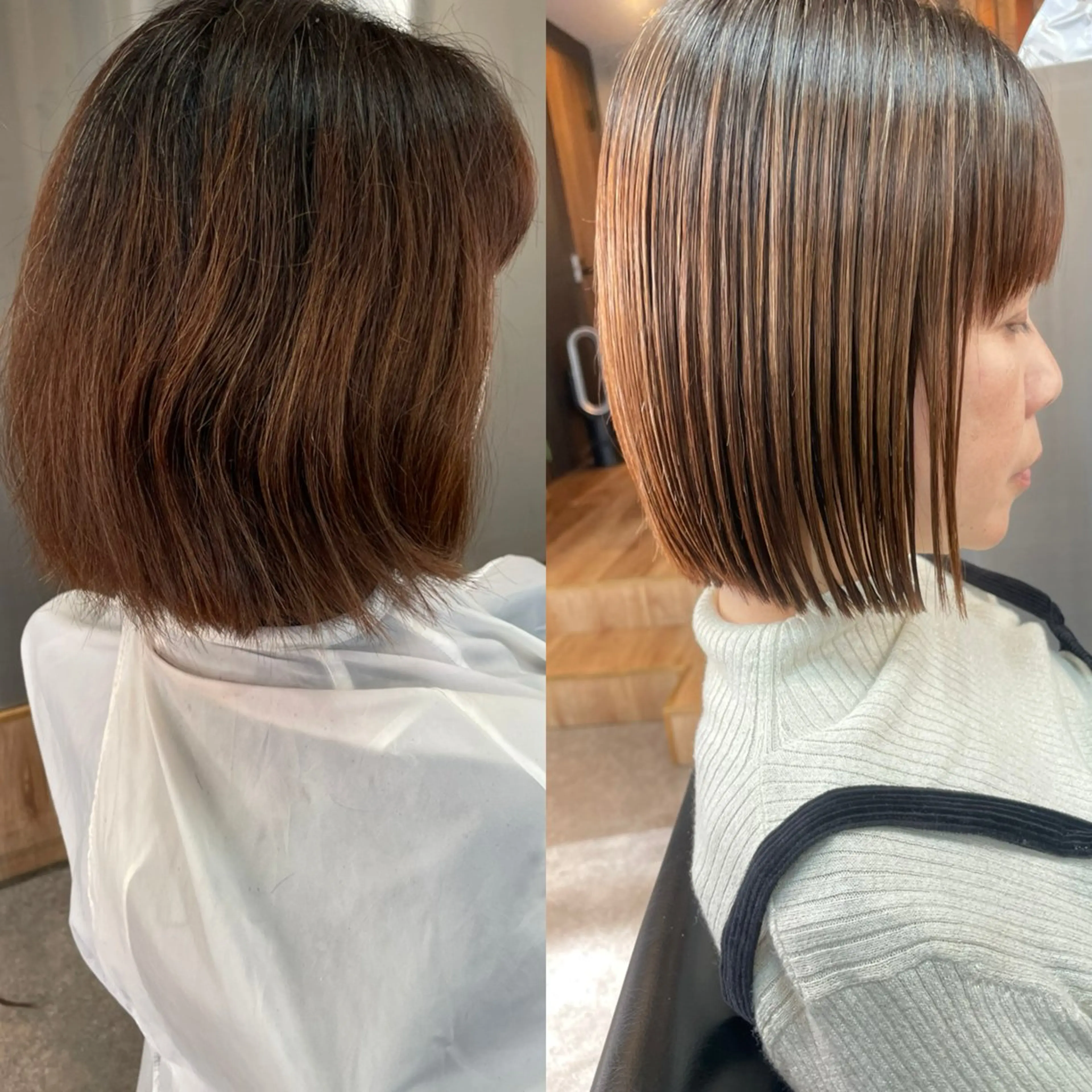 ショート パーマ カット 縮毛矯正 トリートメント ショートボブ髪質改善 縮毛矯正のプロ山道潤のヘアスタイル