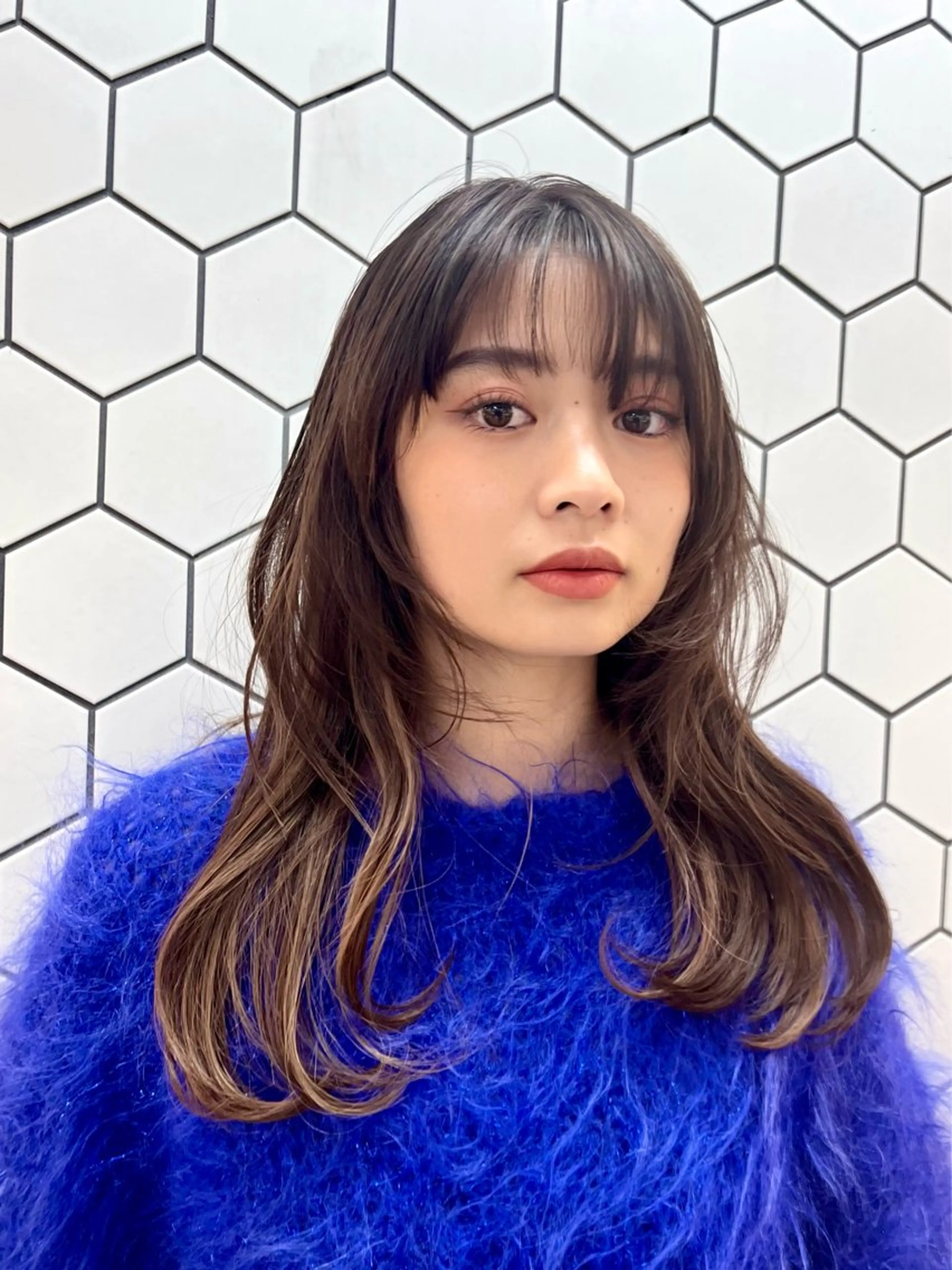 ロング カラー カット ヘアカラー トリートメント Ｖｉｏｔ  銀座 樋口 桃佳のヘアスタイル