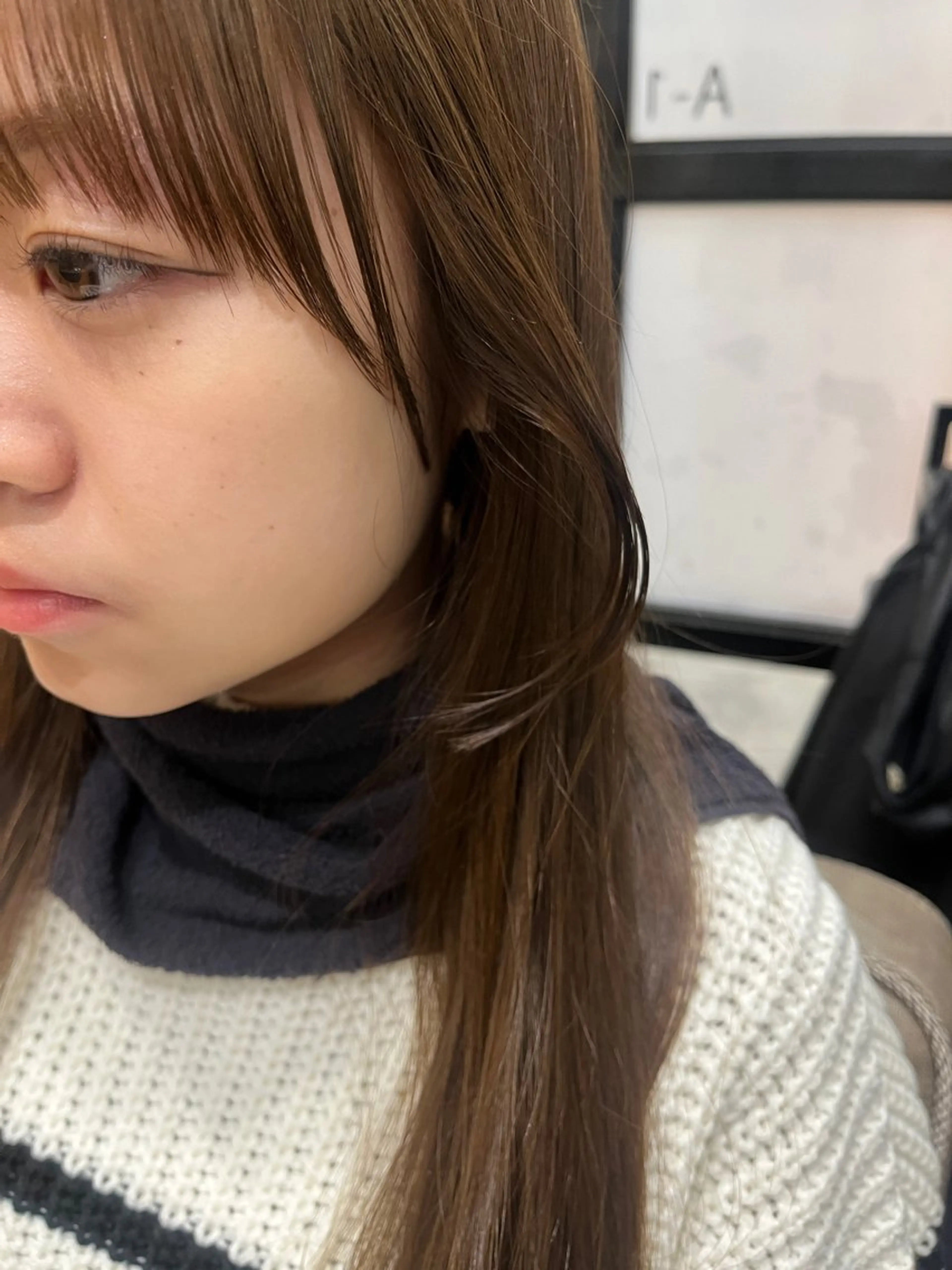 ロング カラー カット 久木原 ゆりのヘアスタイル