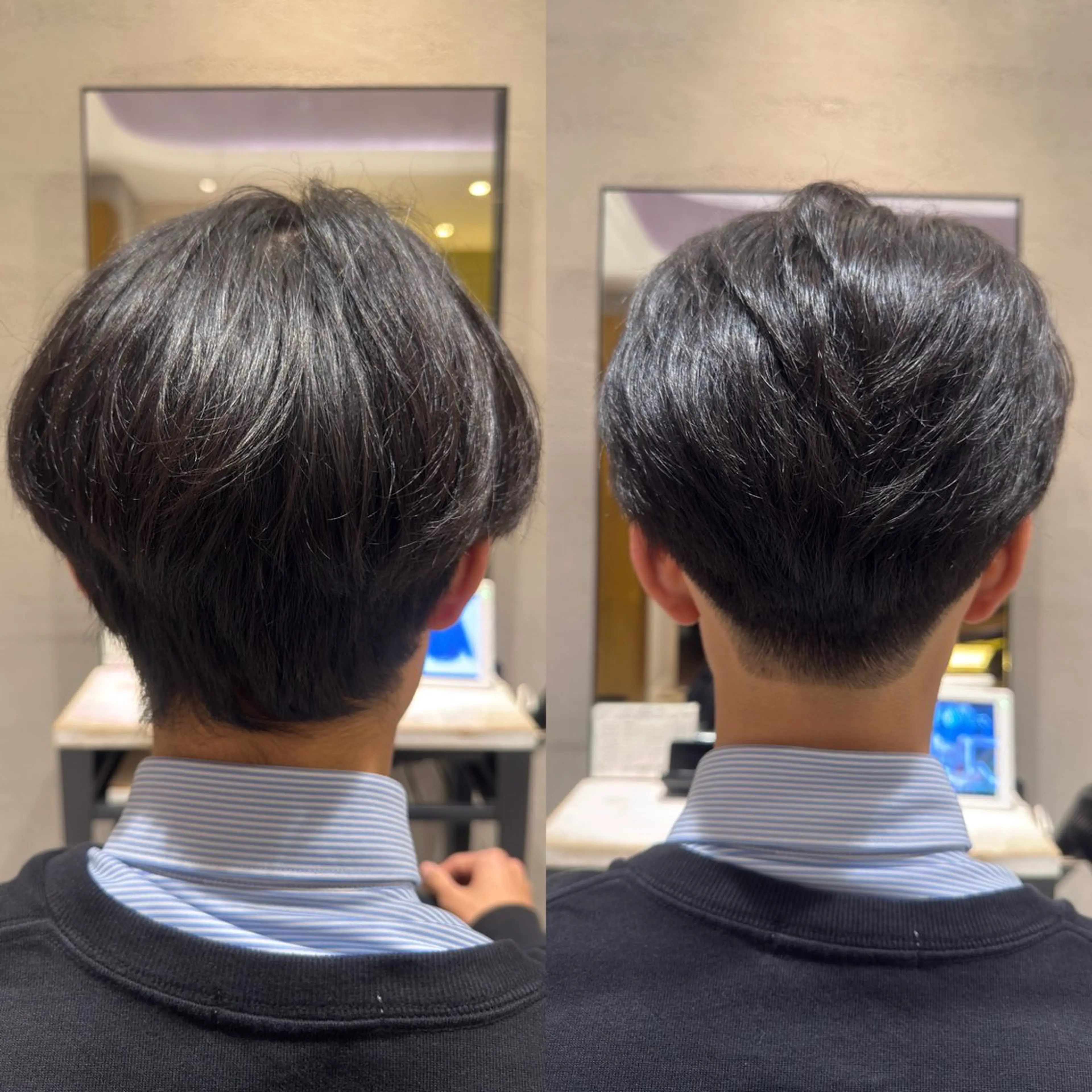 メンズ ツーブロック 刈り上げ カット 頭から整える美容師 松田のヘアスタイル