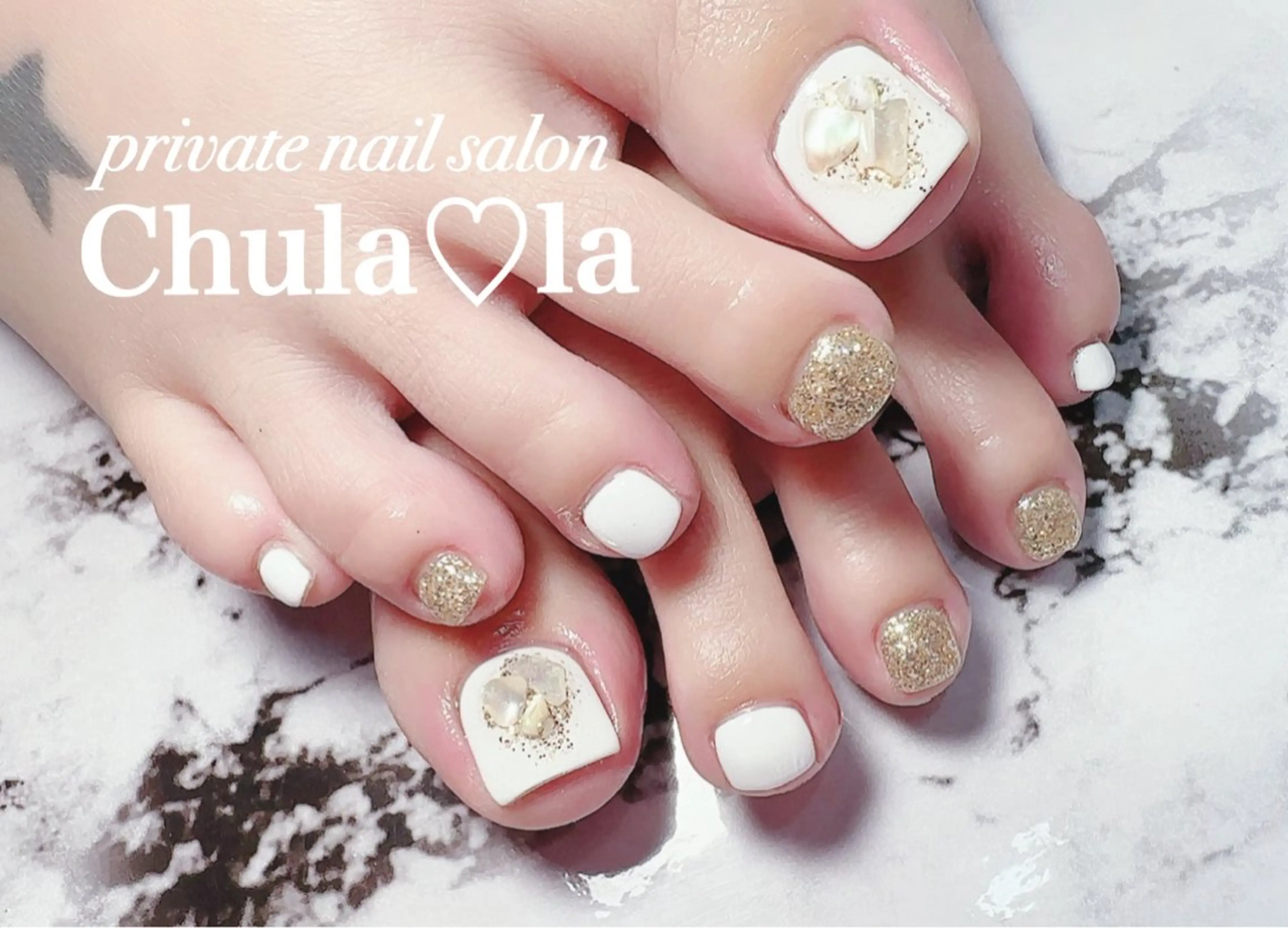 🦶🏻Simple course／ドライケア込🌼初回付け替えオフ無料※オフ有の場合＋20分程度お時間頂いております。の写真