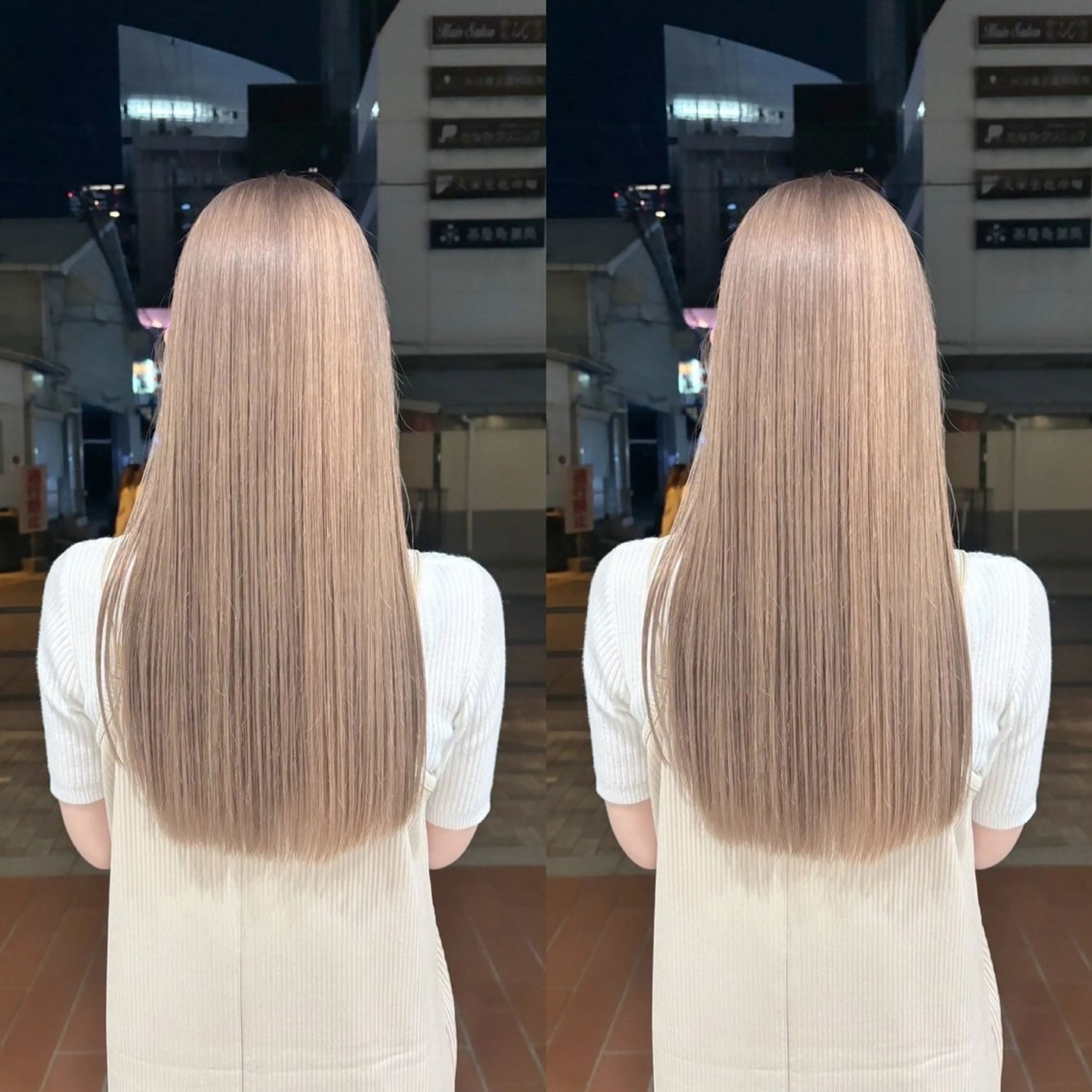 ミディアム 髪質改善 縮毛矯正 トリートメント 酸性ストレート ヘアカラー トリートメント カラーと髪質改善 のミライのヘアスタイル