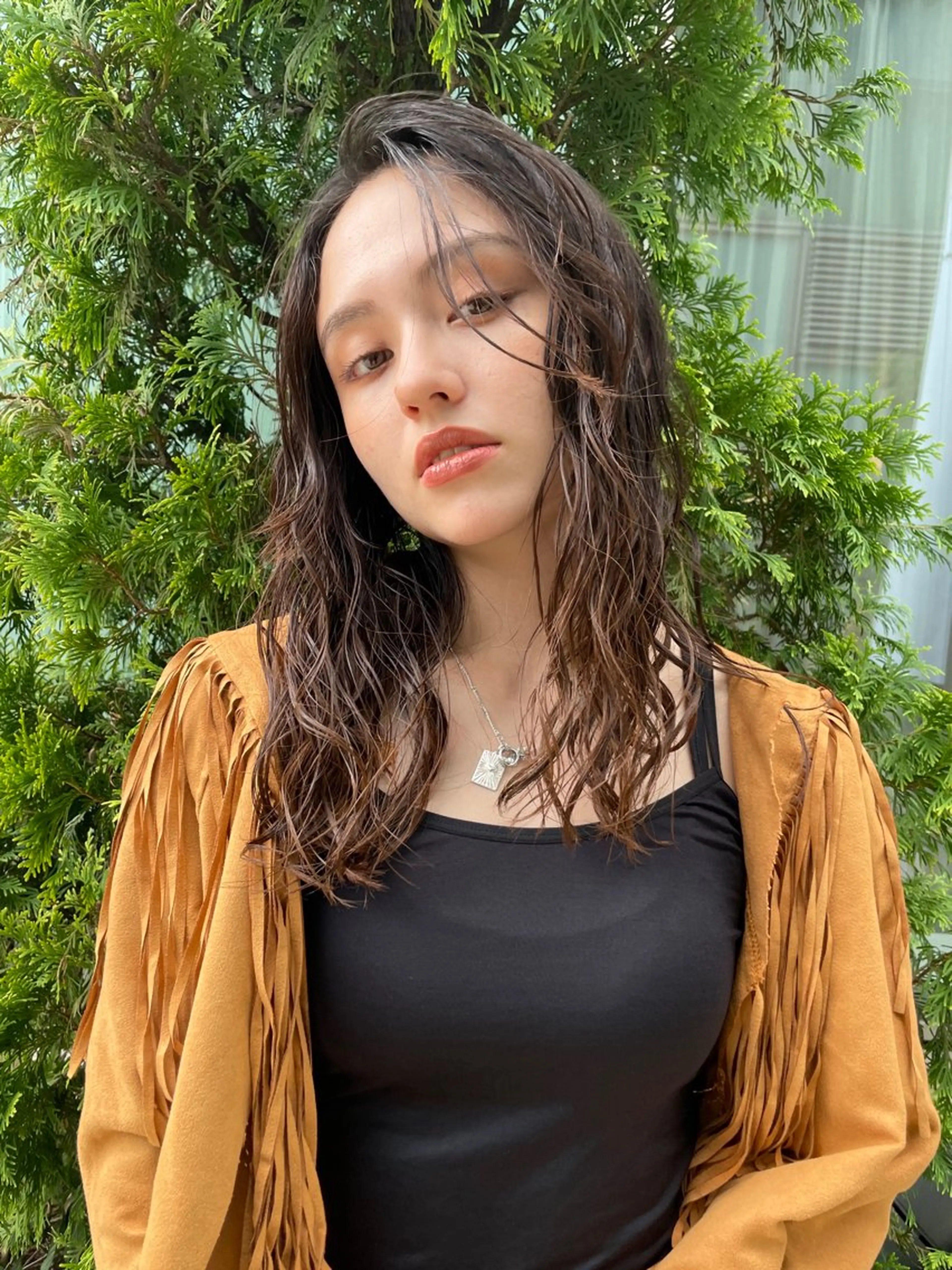 セミロング セミロングパーマ レイヤーカット 外山貴章/パーマ/ 新宿/新宿三丁目のヘアスタイル