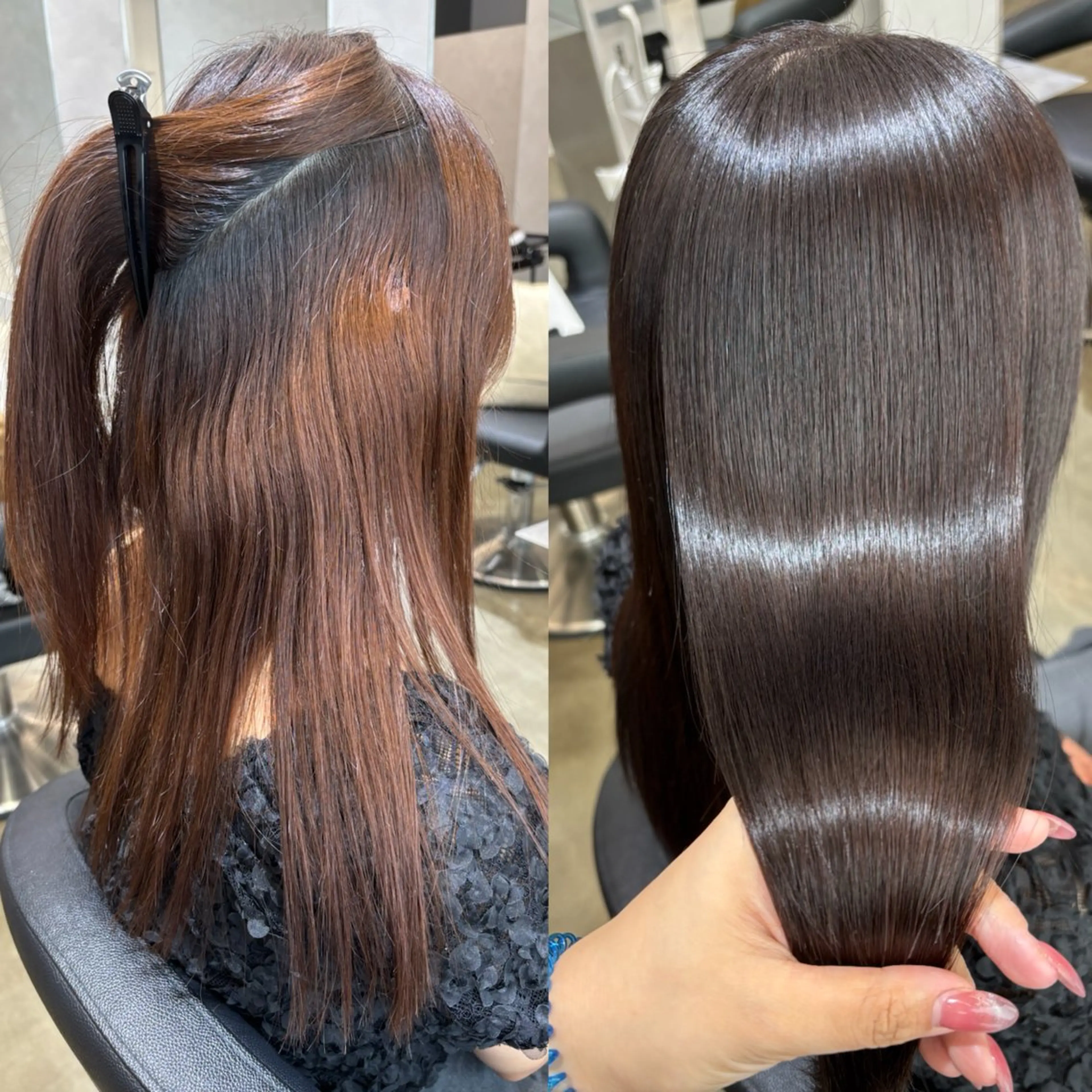 ミディアム カラー 透明感カラー トリートメント 女性限定マンツーマン 渋谷Roiめぐみのヘアスタイル