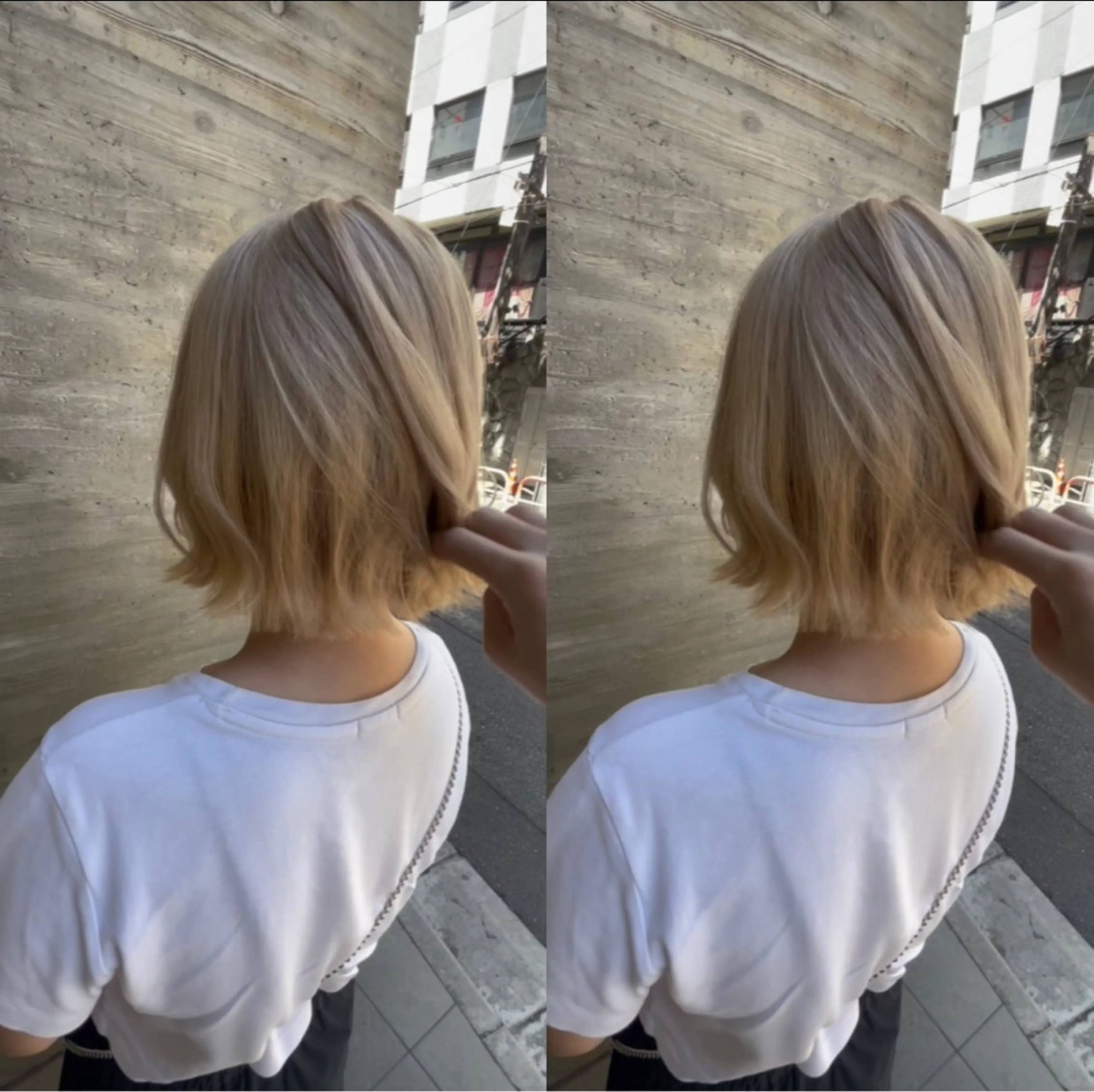 ショート カラー ブリーチ ケアブリーチ デザインカラー イヤリングカラー ハイトーンカラー カット ヘアカラー トリートメント オージュアソムリエ DAIKI⭐️のヘアスタイル